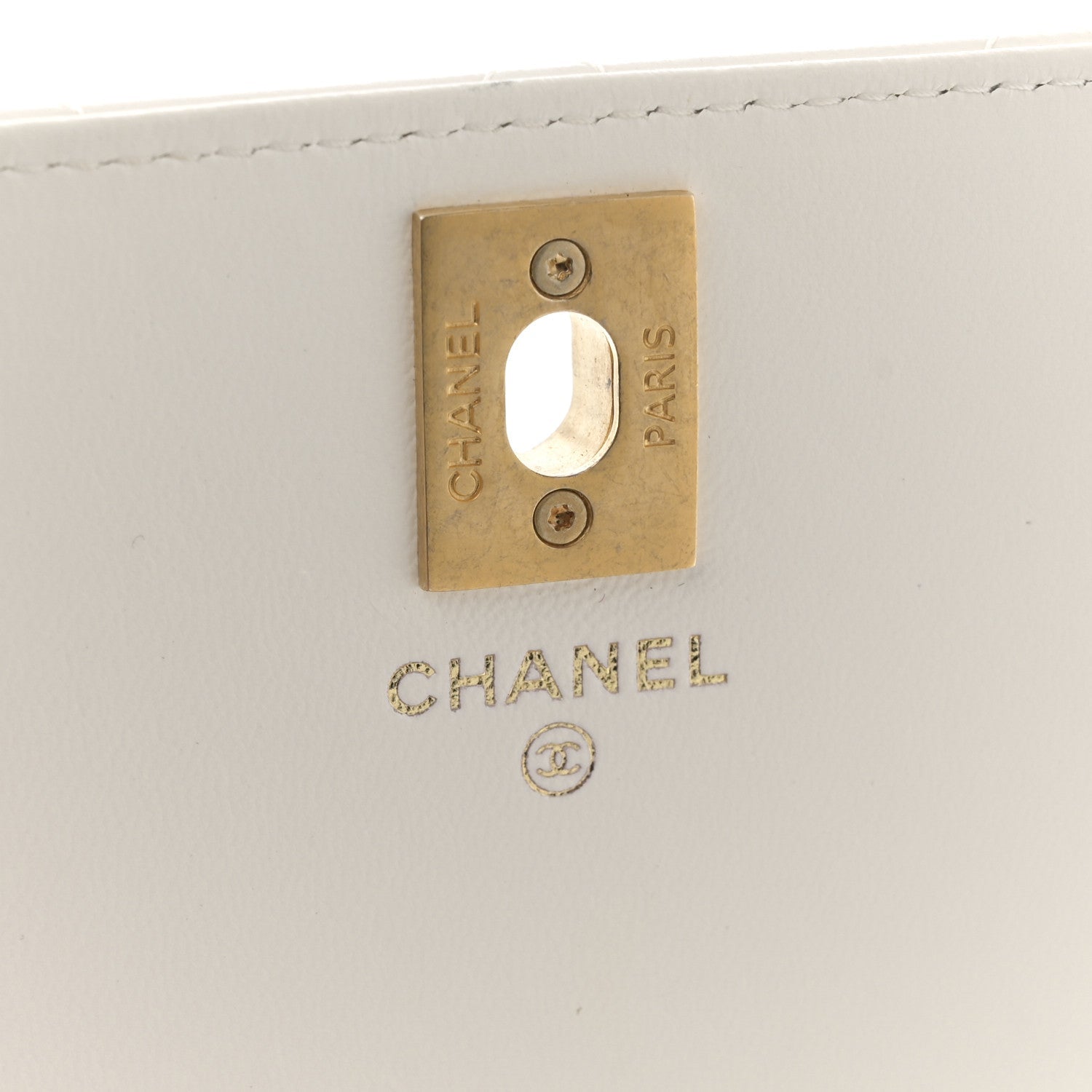 Lambskin Quilted Pillow Crush Wallet On Chain WOC White