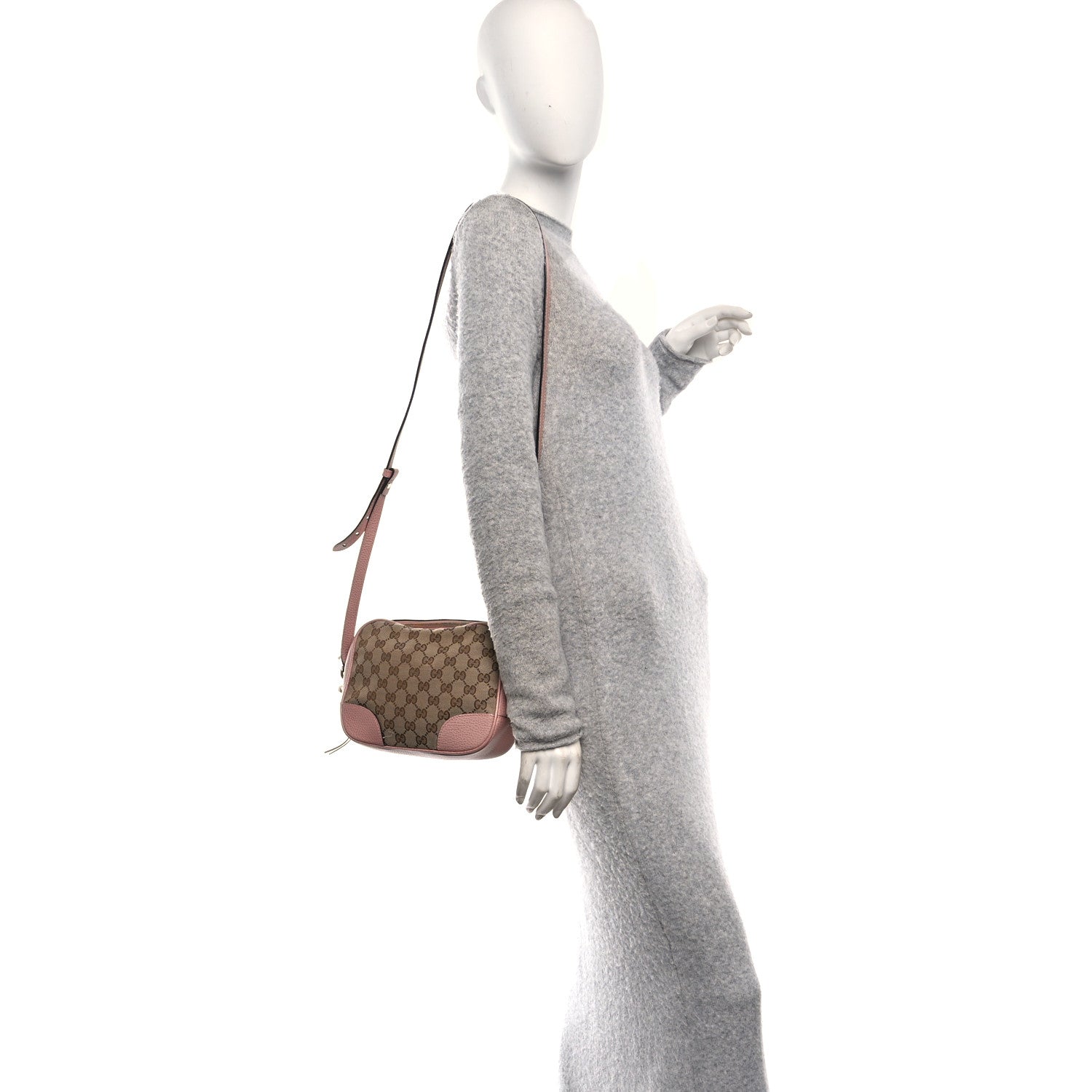 Monogram Mini Bree Messenger Bag Beige Soft Pink