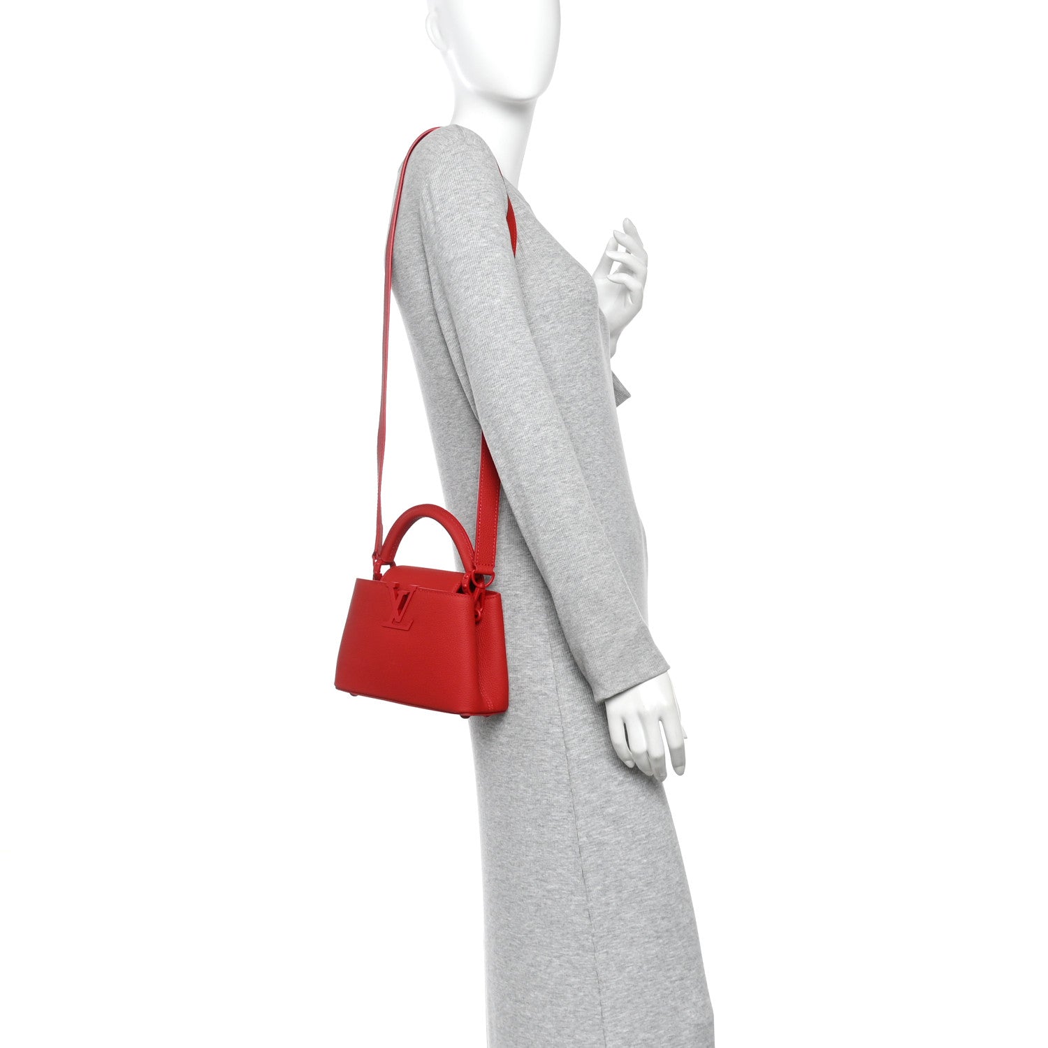 Taurillon Mini Capucines Monochrome Red