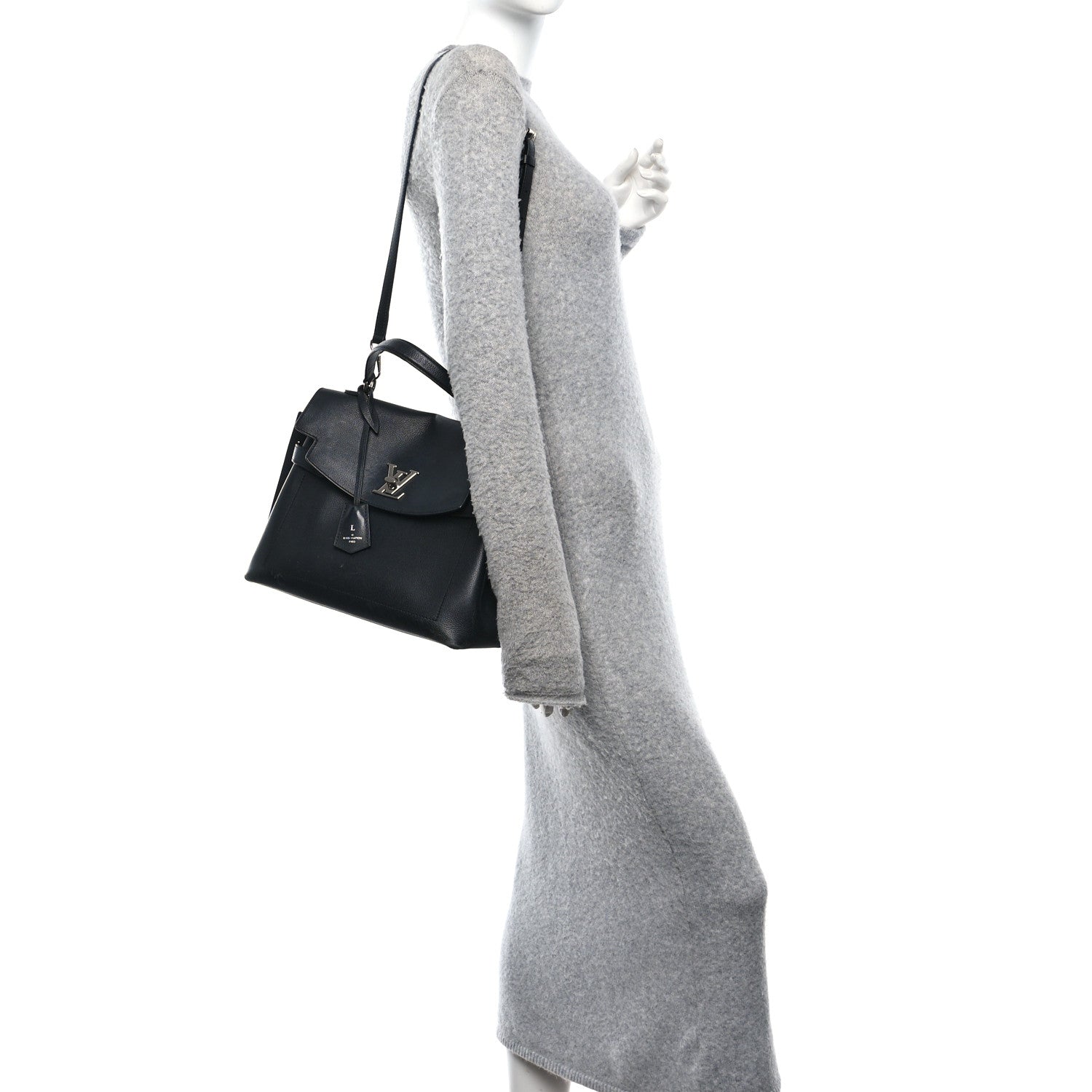 Soft Calfskin My Lockme Top Handle Black