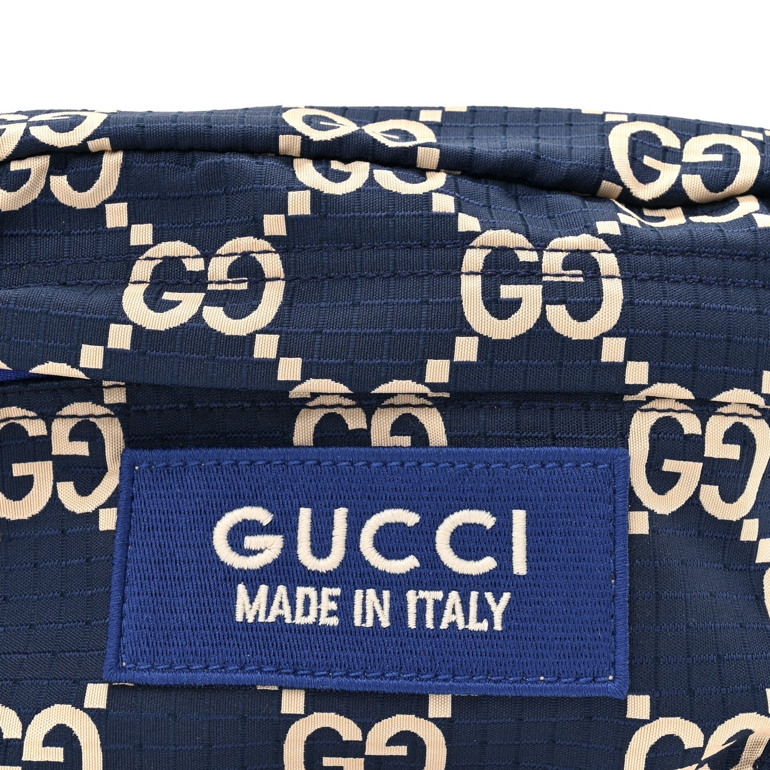 Recycled Polyester Monogram Jumbo GG Belt Bag Blue