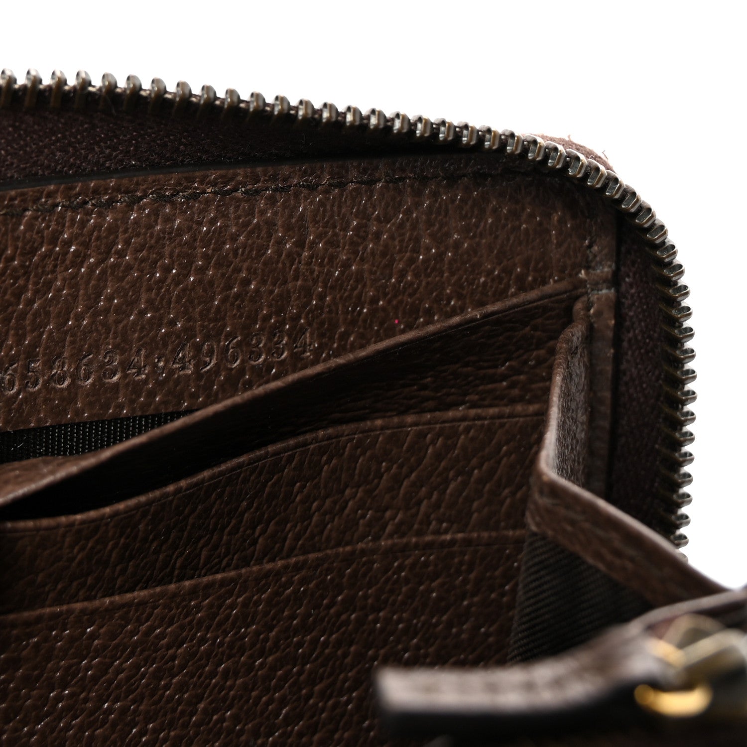 Monogram Jumbo GG Textured Dollar Calfskin Diana Zip Around Continental Wallet Camel Ebony New Acero