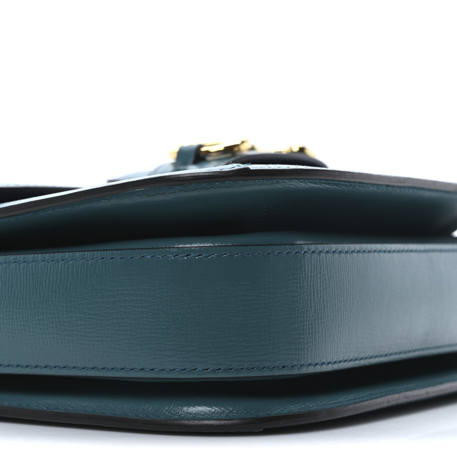 Azalea Calfskin Horsebit 1955 Shoulder Bag Imperial Blue Pavone