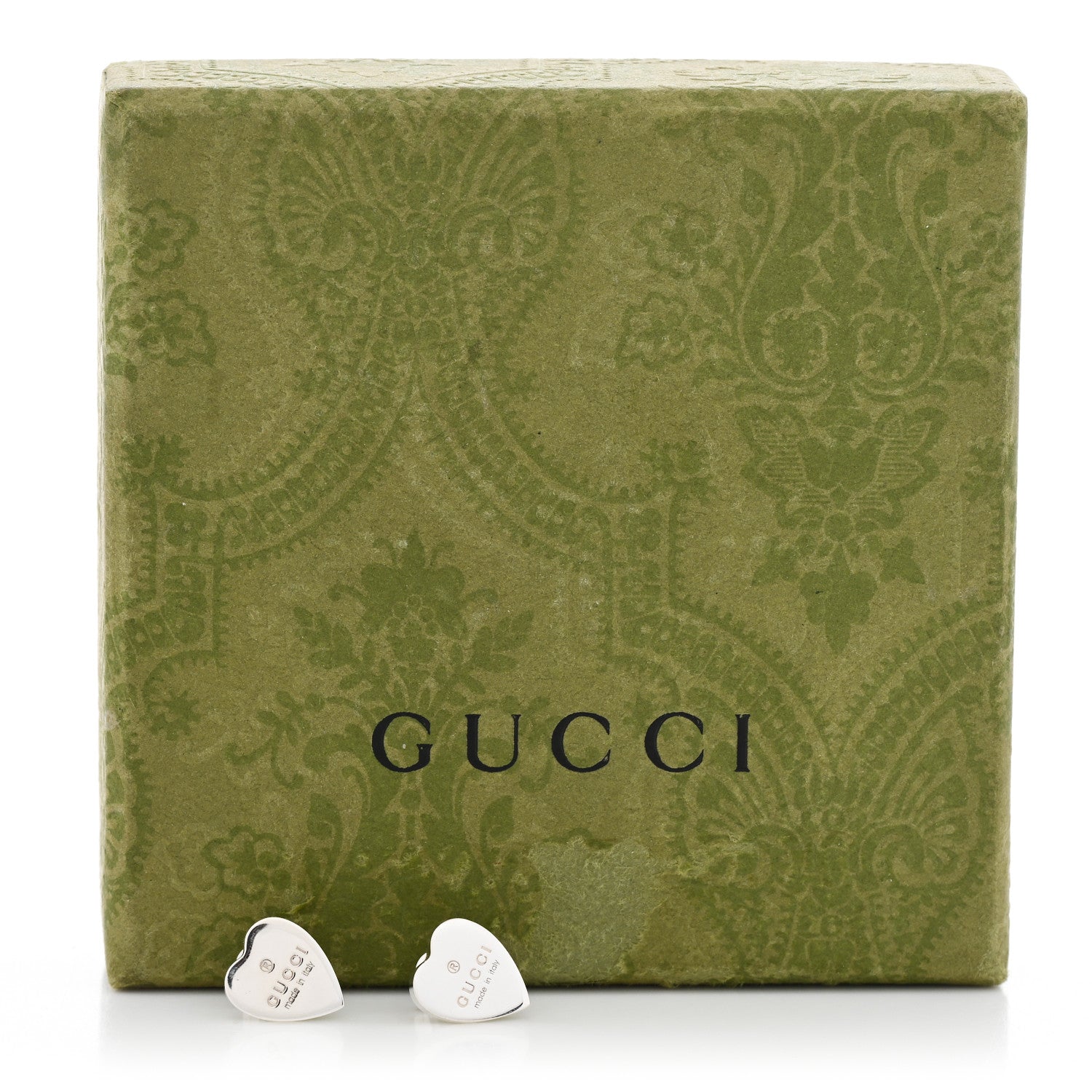 Sterling Silver Trademark Heart Stud Earrings