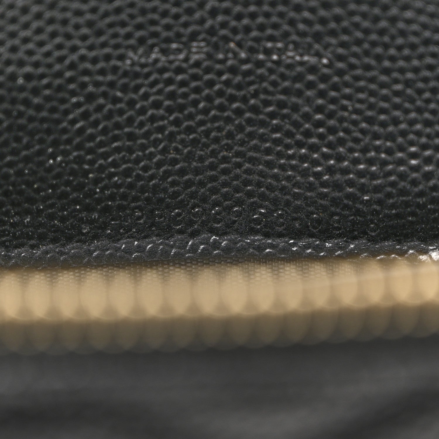 Grain De Poudre Matelasse Chevron Monogram Envelope Chain Wallet Black