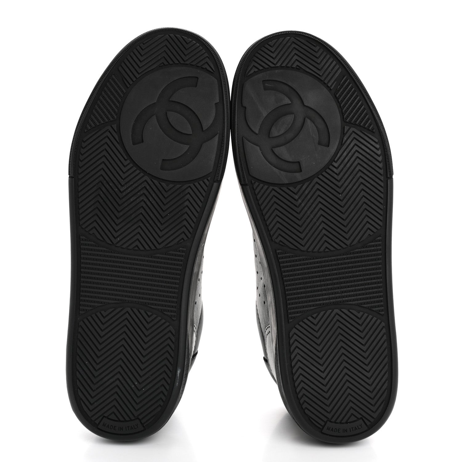 Calfskin Womens Logo Sneakers 38.5 Black