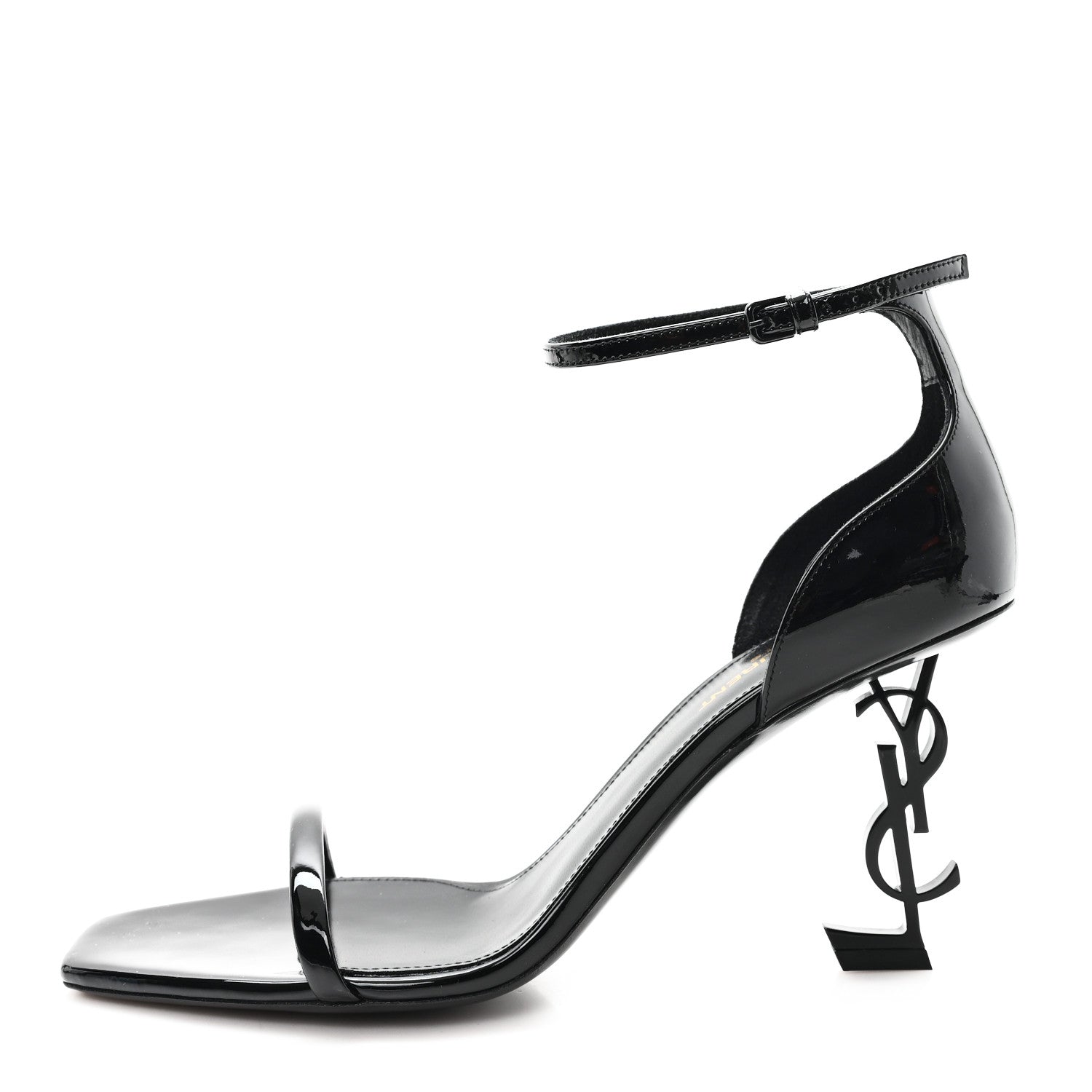 Patent Calfskin Opyum 85 Sandals 39.5 Black