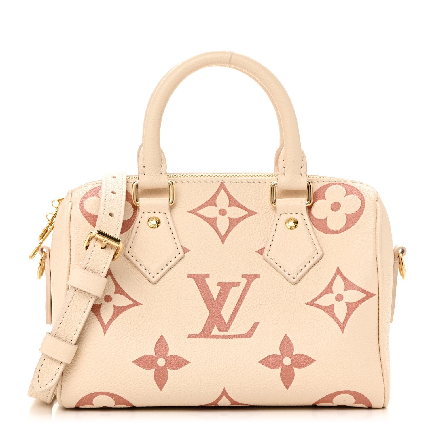 Empreinte Monogram Giant Speedy Bandouliere 20 Creme Rose Trianon