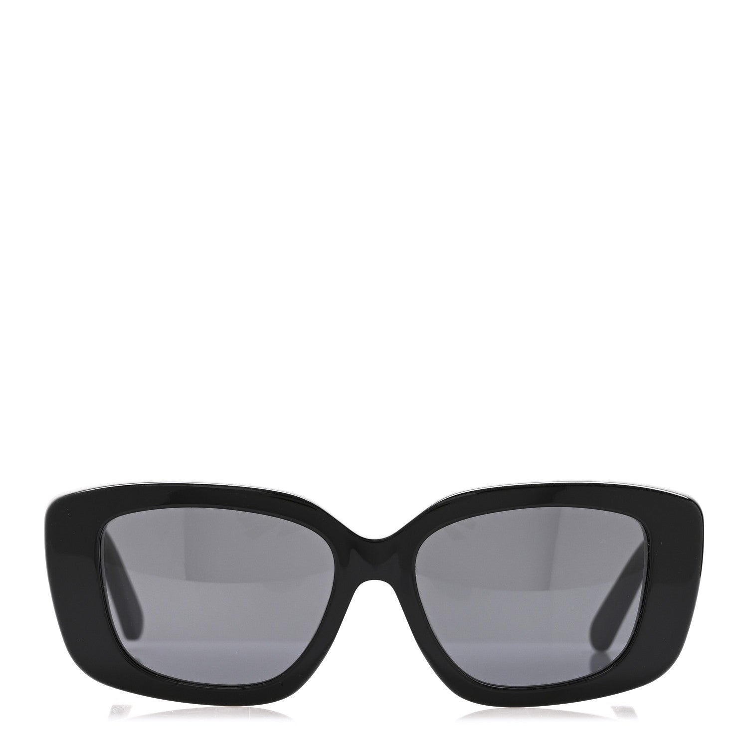 Acetate LV Circle Large Cat Eye Sunglasses Z2642U Black