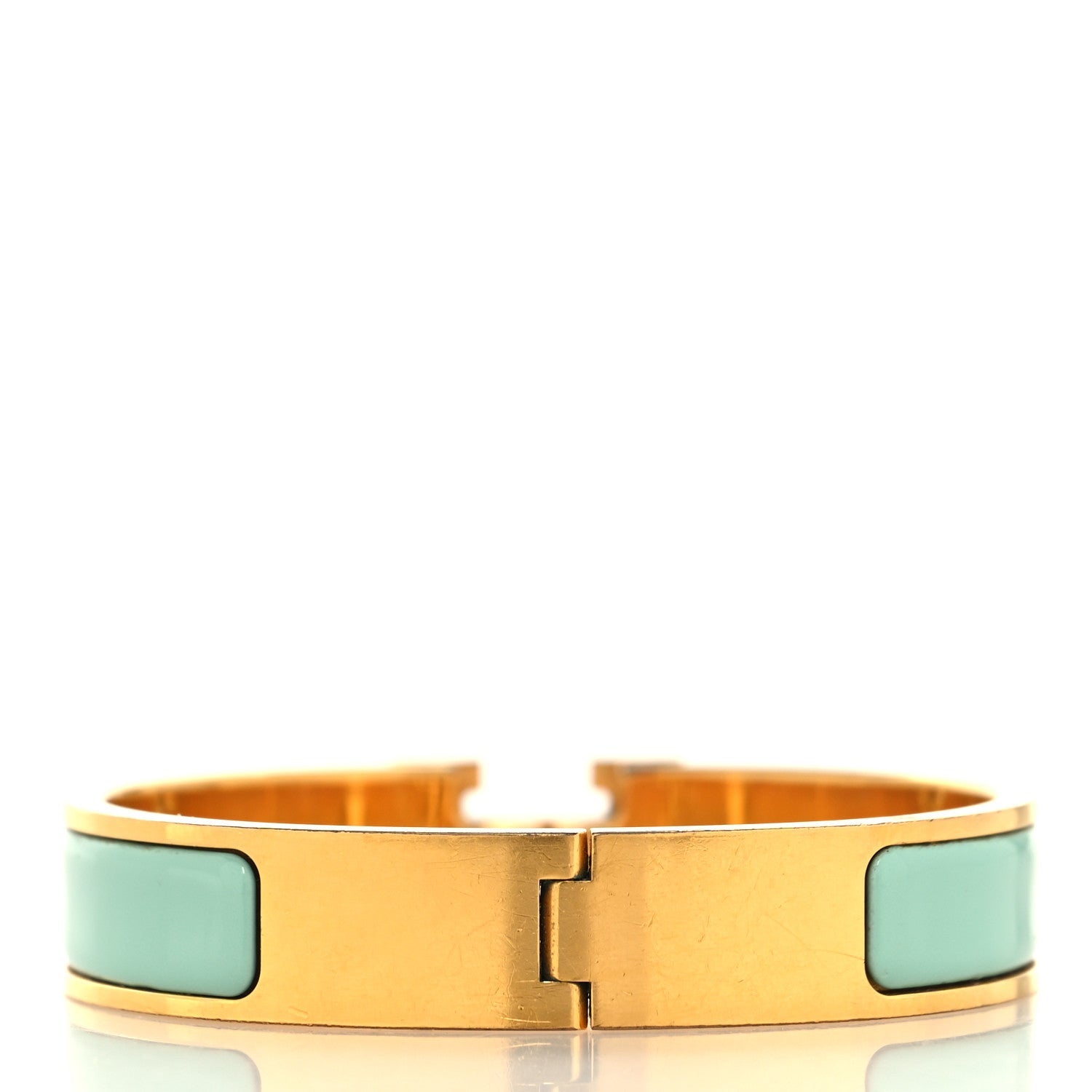 Enamel Narrow Clic Clac H Bracelet PM Aqua