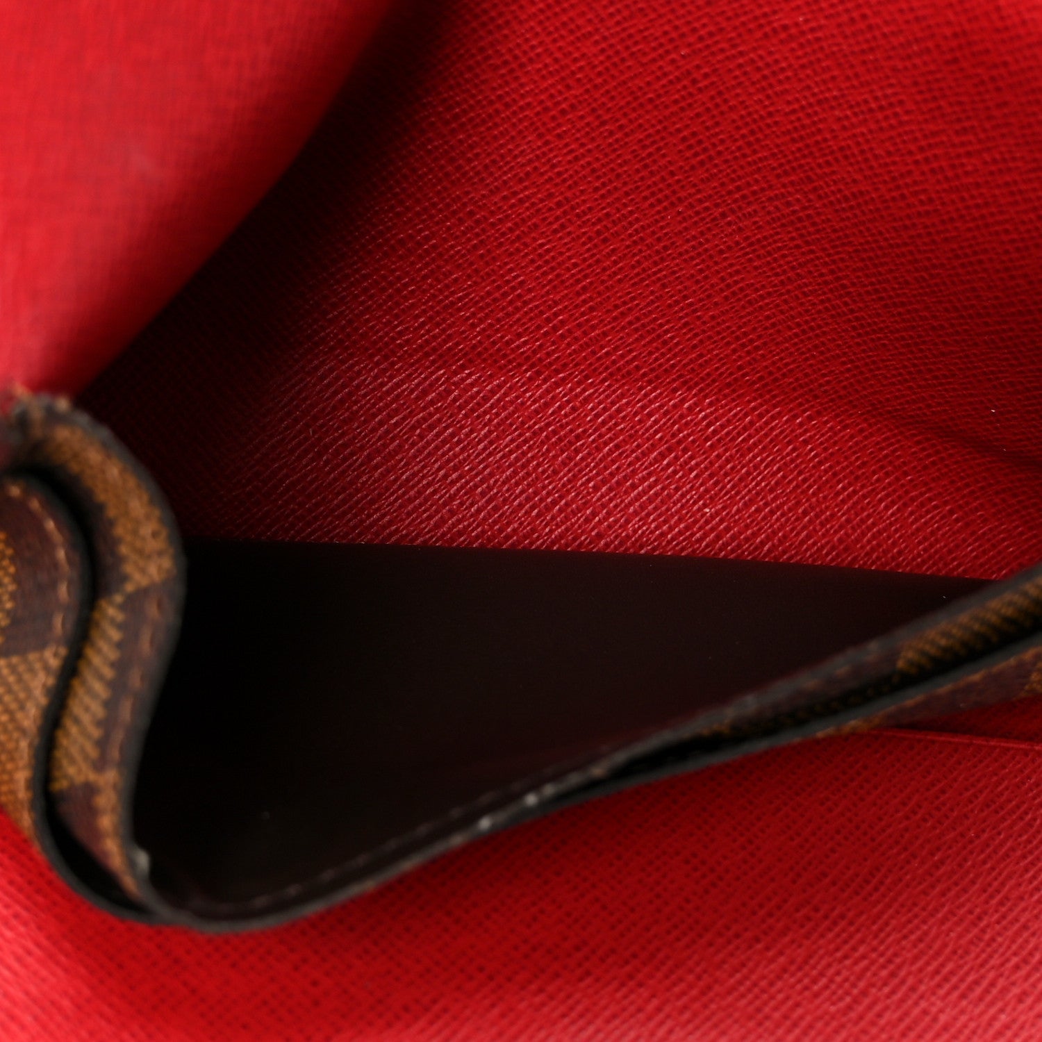 Damier Ebene Josephine Wallet Red