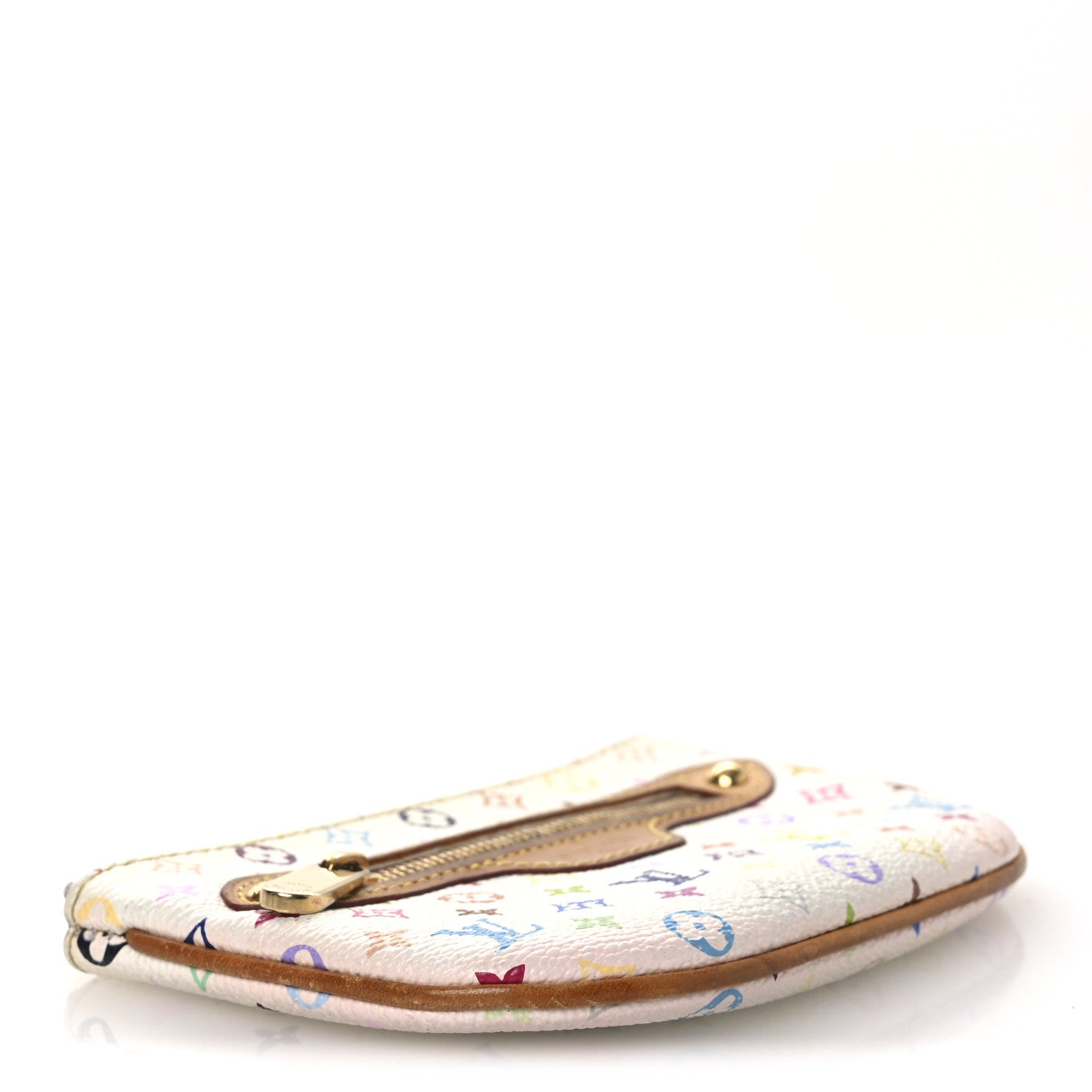 Monogram Multicolor Pochette Plate MM White