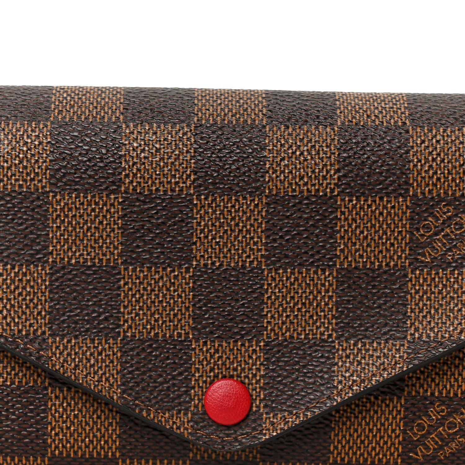 Damier Ebene Josephine Wallet Red