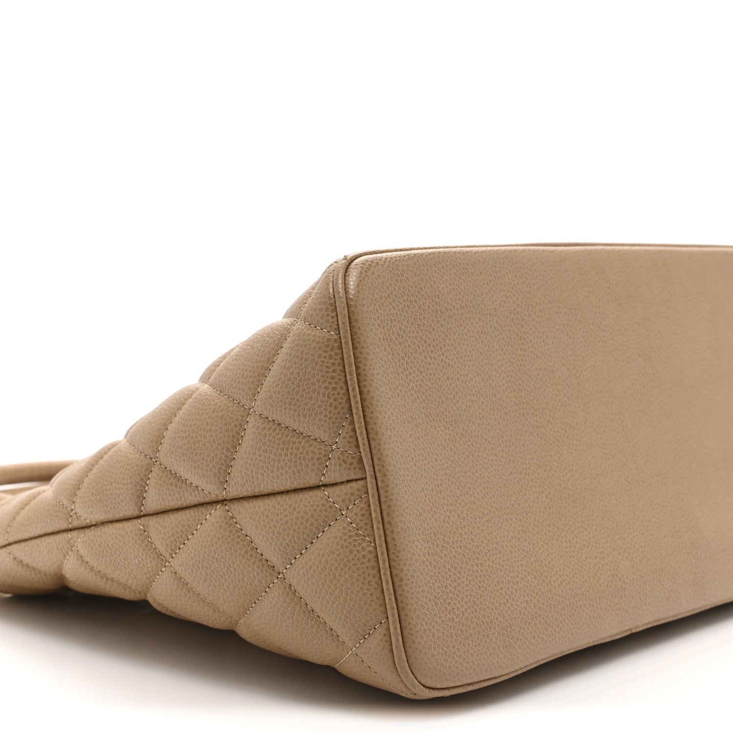 Caviar Quilted Medallion Tote Beige