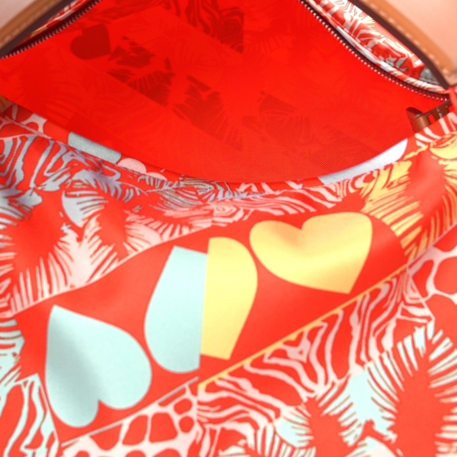 Silk Balusoie Vache Hunter La Promenade du Matin Bandana Bag Orange Poppy Fauve
