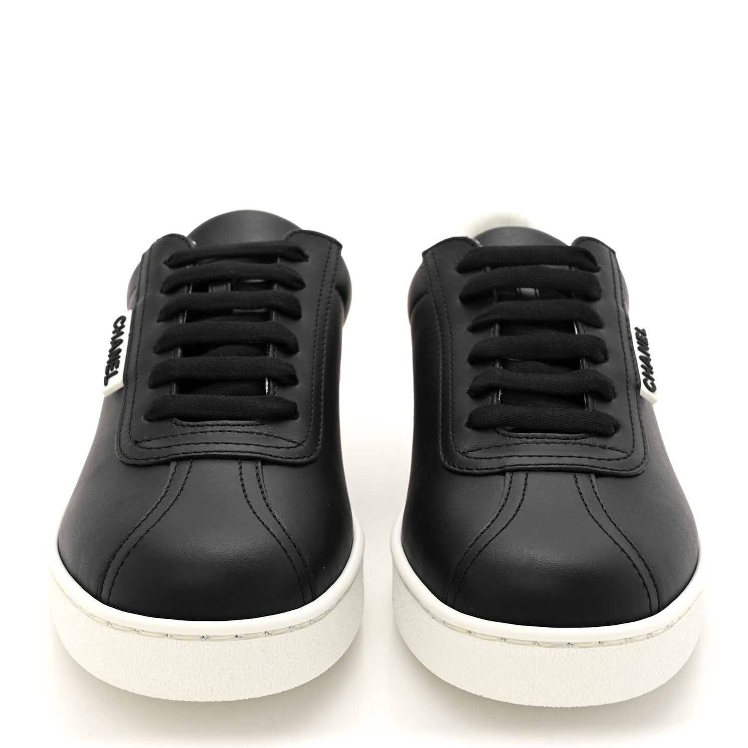 Calfskin CC Womens Sneakers 36.5 Black