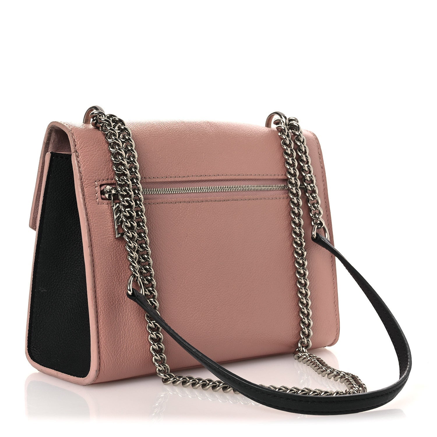 Soft Calfskin My Lockme Chain Bag BB Rose Boudoir Creme