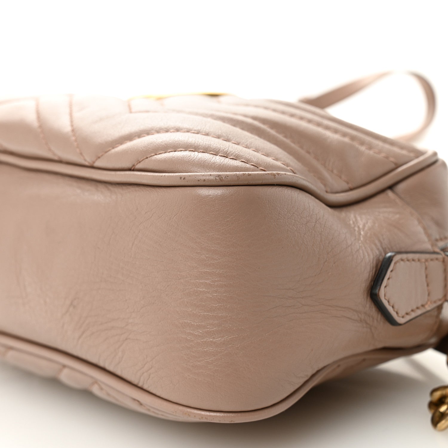 Calfskin Matelasse Small GG Marmont Chain Shoulder Bag Porcelain Rose