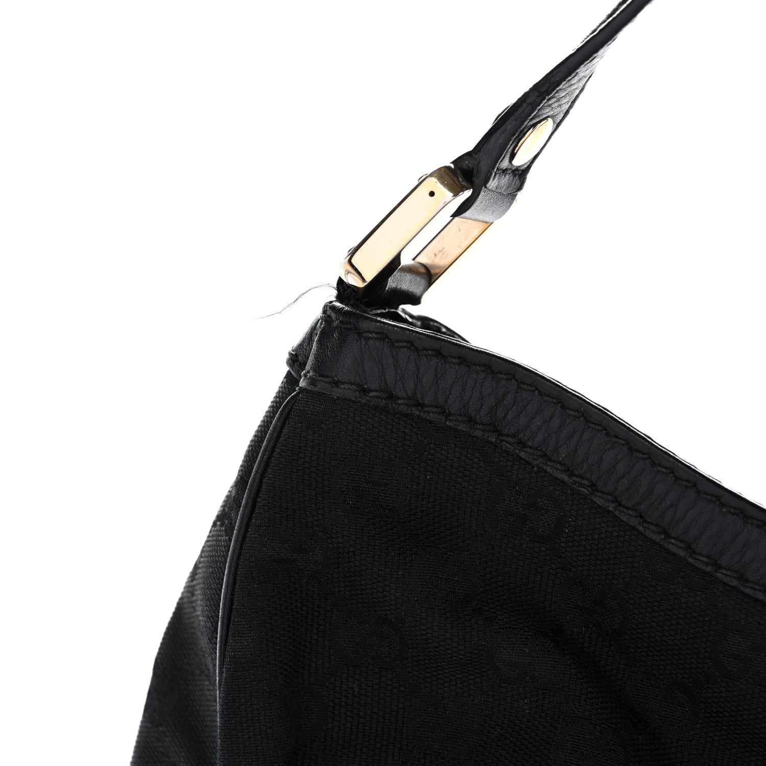 Monogram Large New Ladies Web Hobo Black