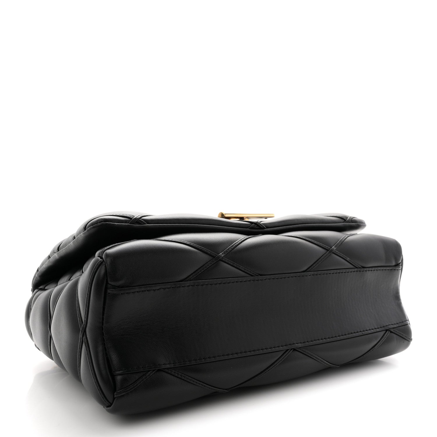 Lambskin Malletage Top Handle GO-14 GM Black