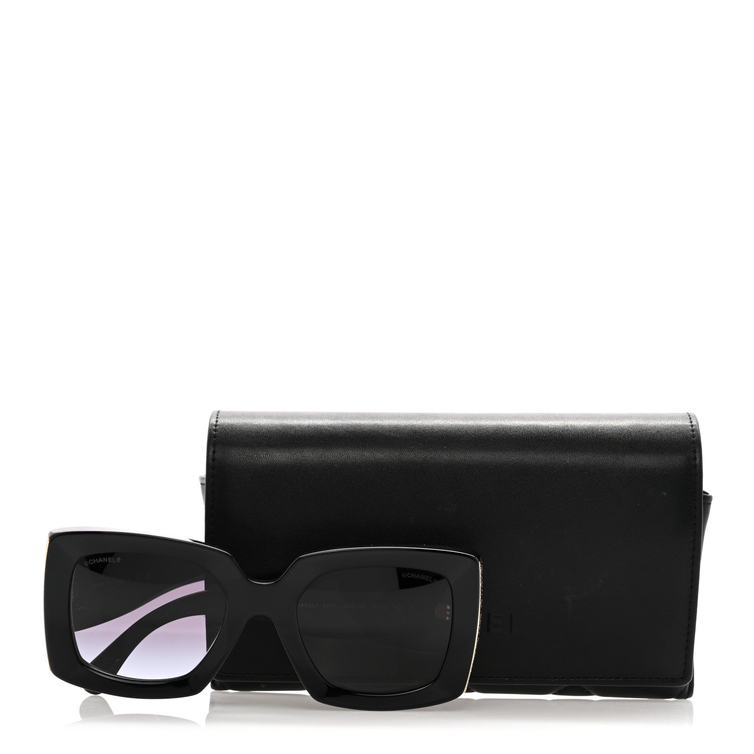 Acetate Rectangle Sunglasses 5435 Black