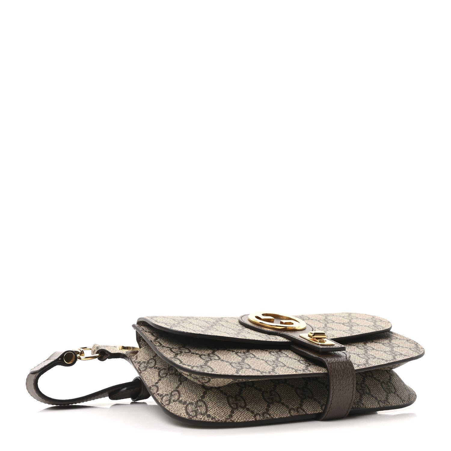 GG Supreme Monogram Textured Dollar Calfskin Blondie Belt Bag Beige Ebony New Acero