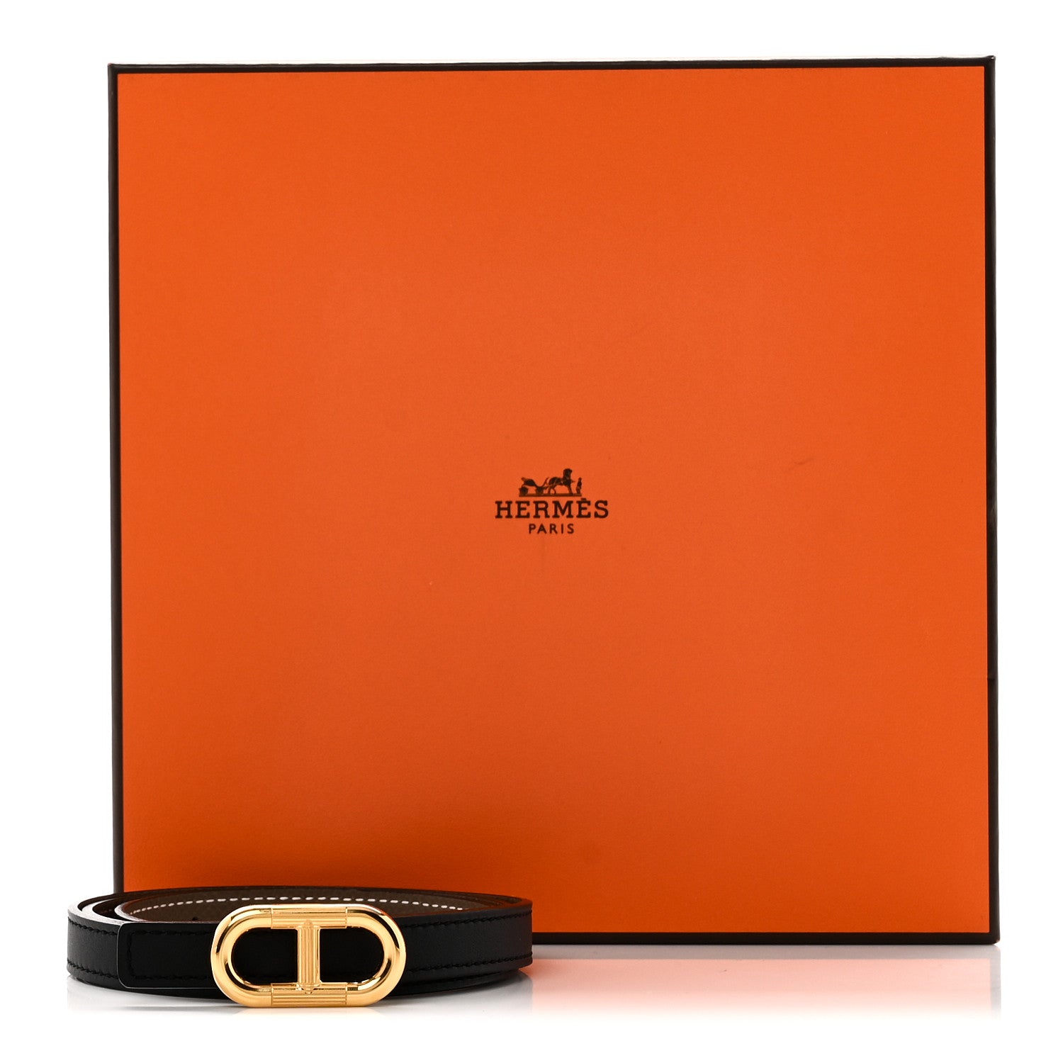 Swift Epsom 13mm Maillon H Belt 75 30 Etoupe Black