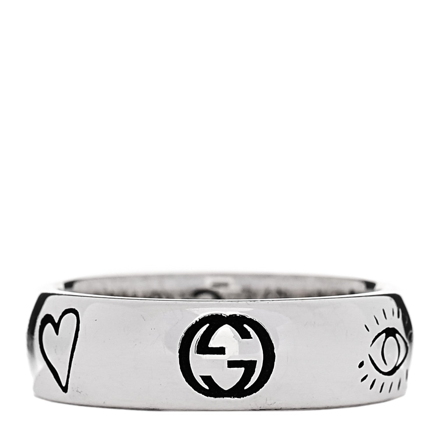 Sterling Silver Blind for Love Band Ring 45 3.25