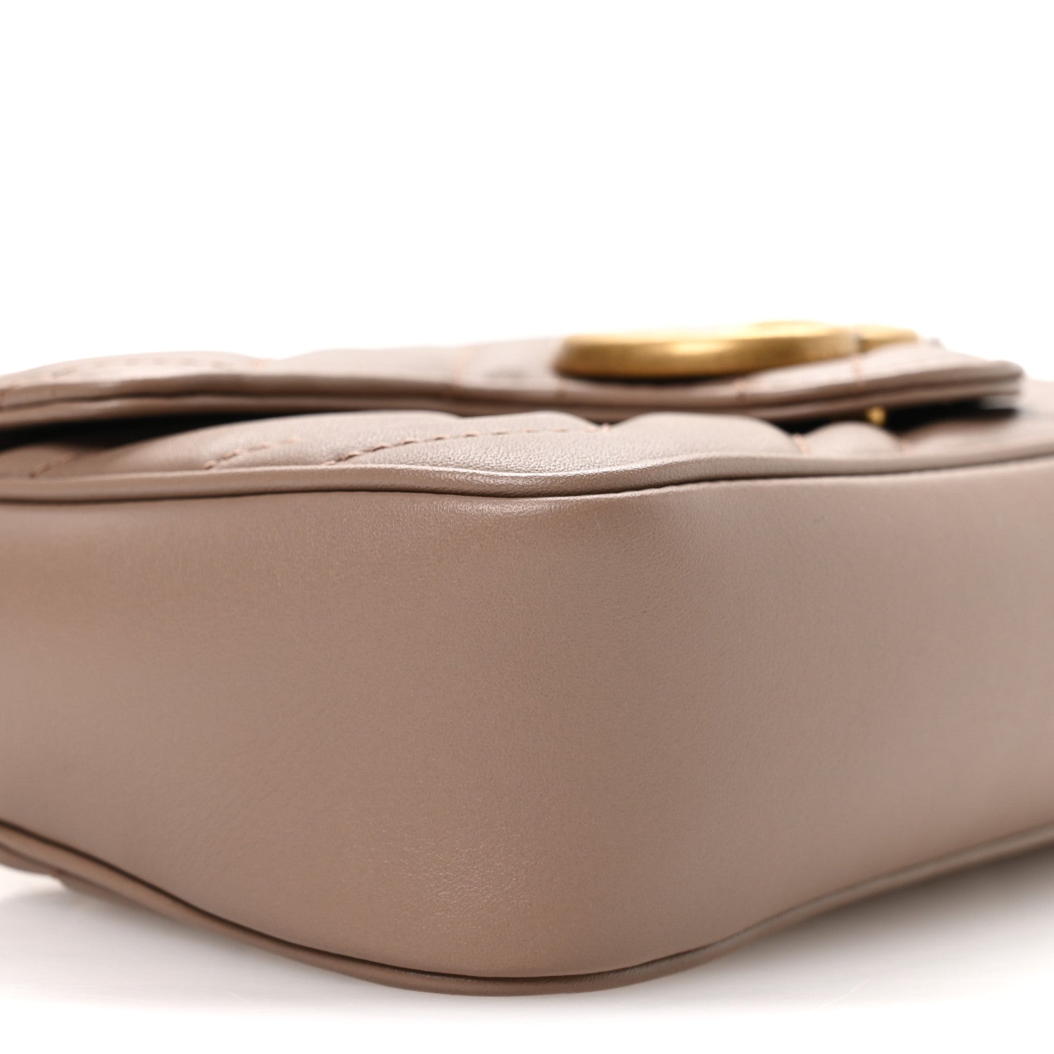 Calfskin Matelasse Super Mini GG Marmont Shoulder Bag Porcelain Rose
