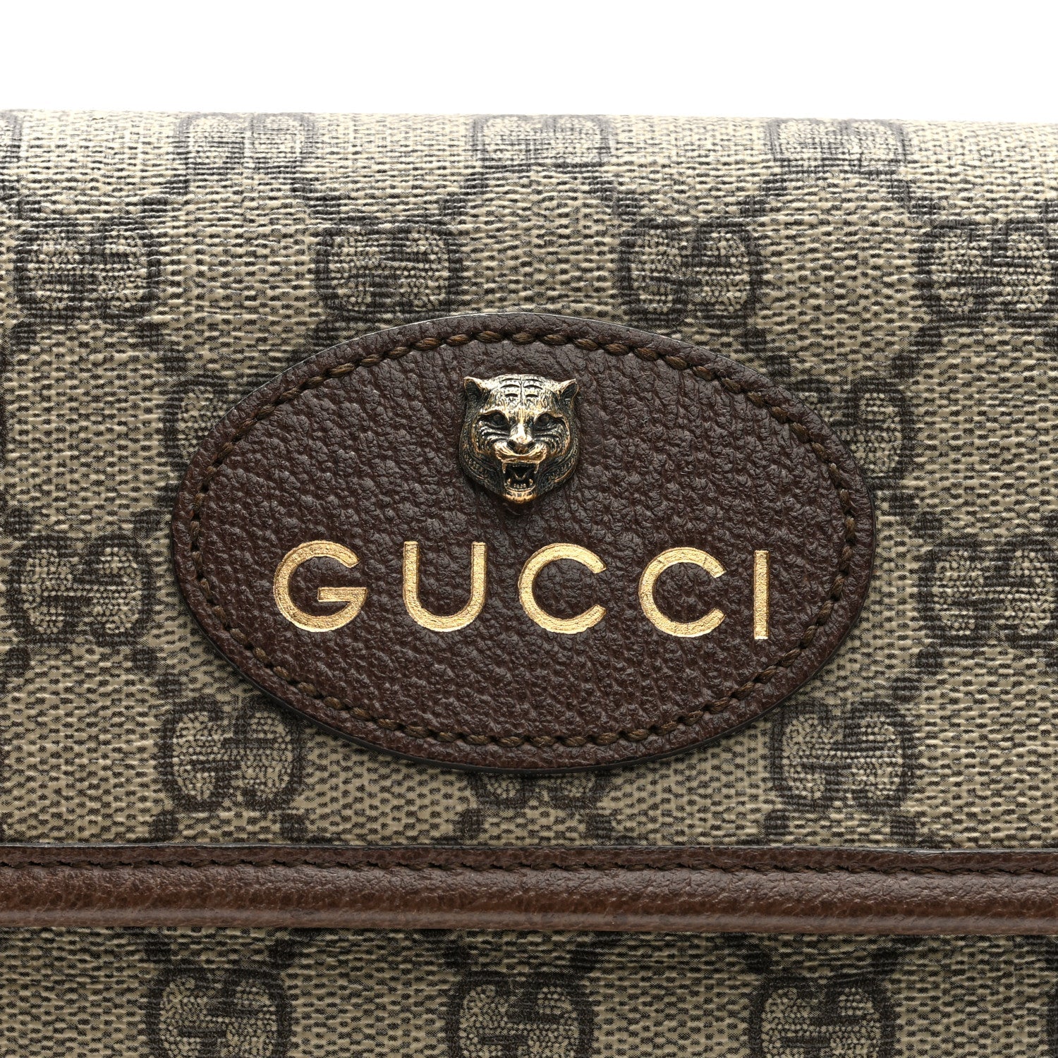 GG Supreme Monogram Neo Vintage Web Belt Bag Brown