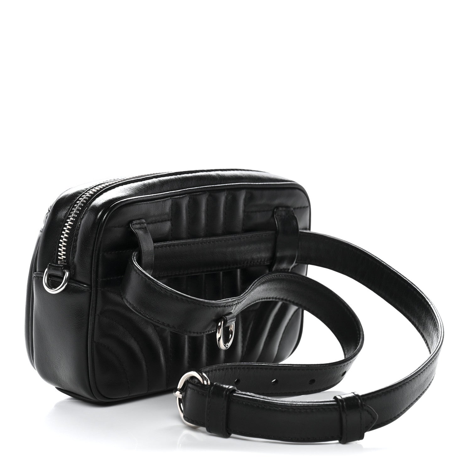 Soft Calfskin Diagramme Belt Bag Black