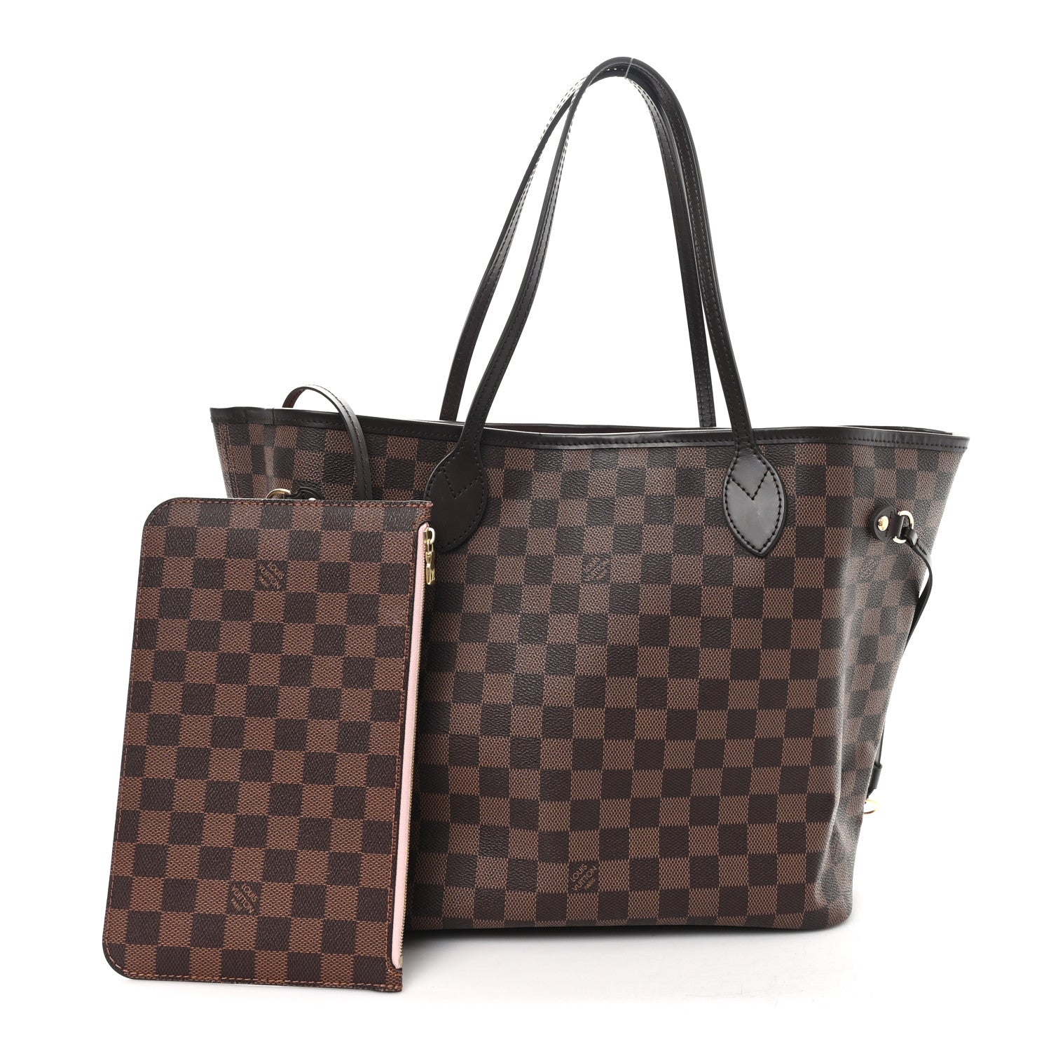 Damier Ebene Neo Neverfull MM Rose Ballerine