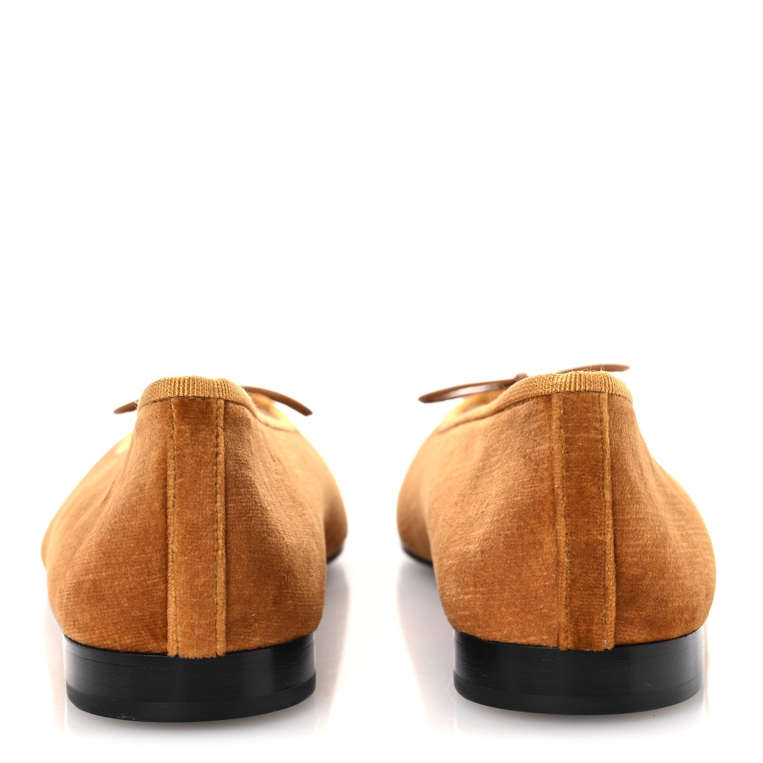 Velvet Cap Toe CC Ballerina Flats 39.5 Brown Light Brown