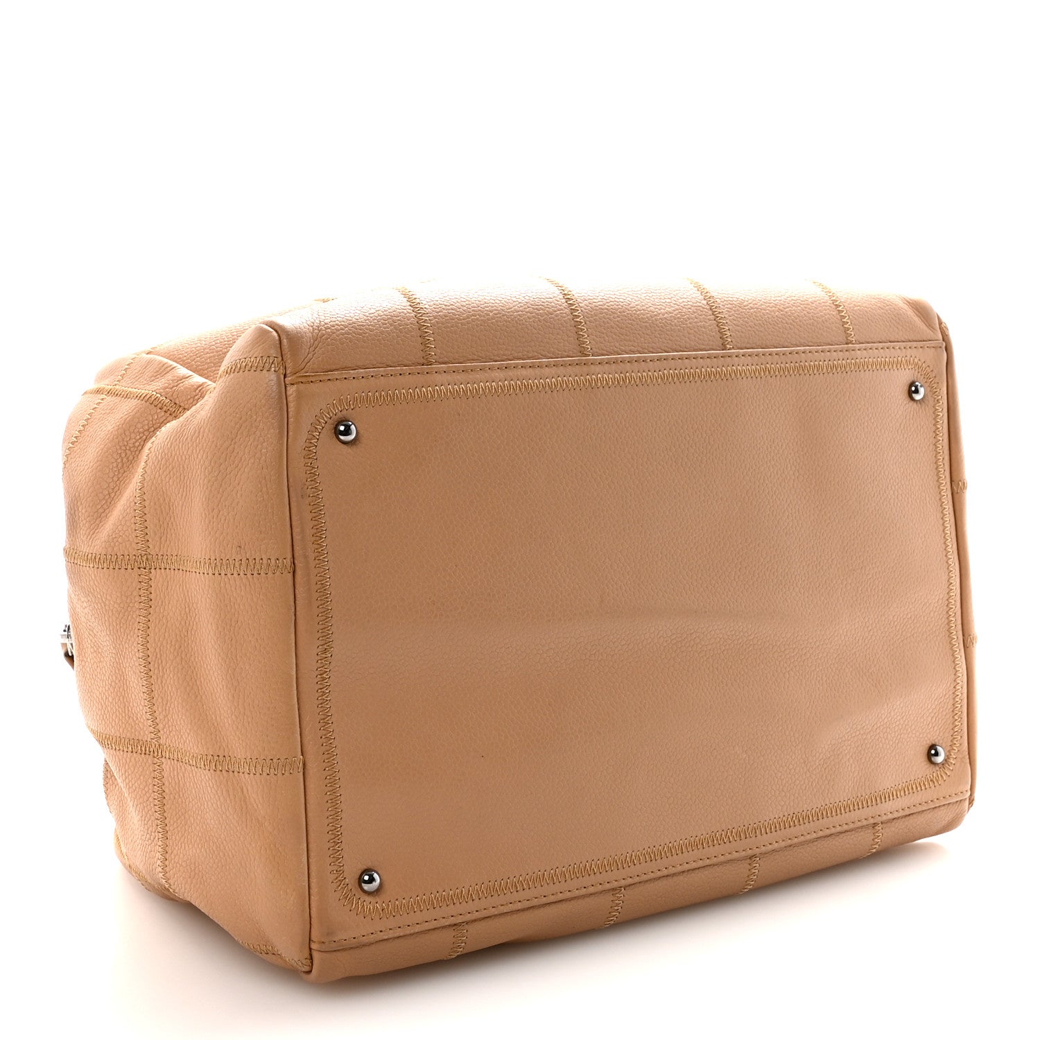 Caviar Square Stitched Bowler Beige