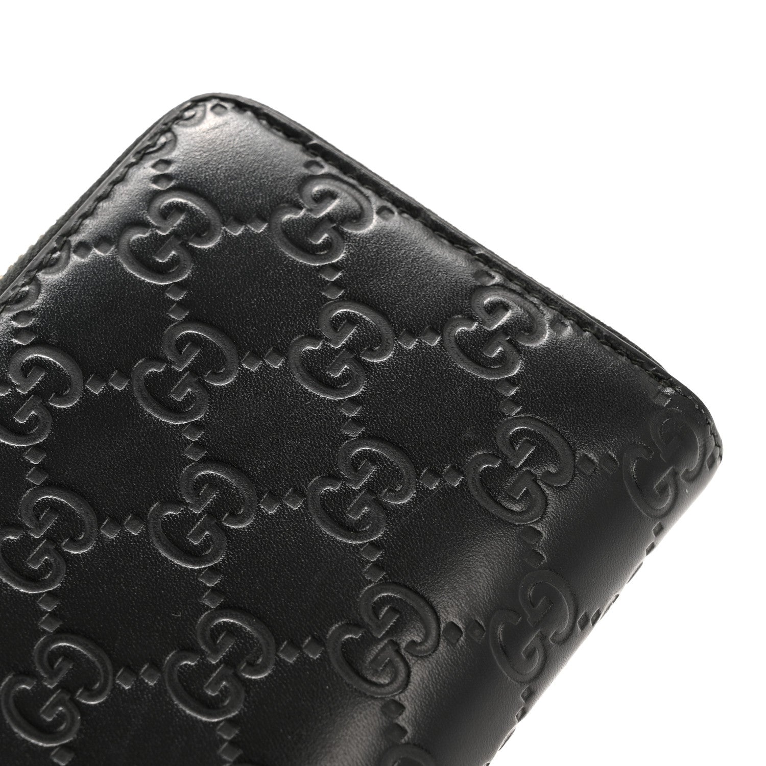 Guccissimma Signature Dorian Zip Around Wallet Black