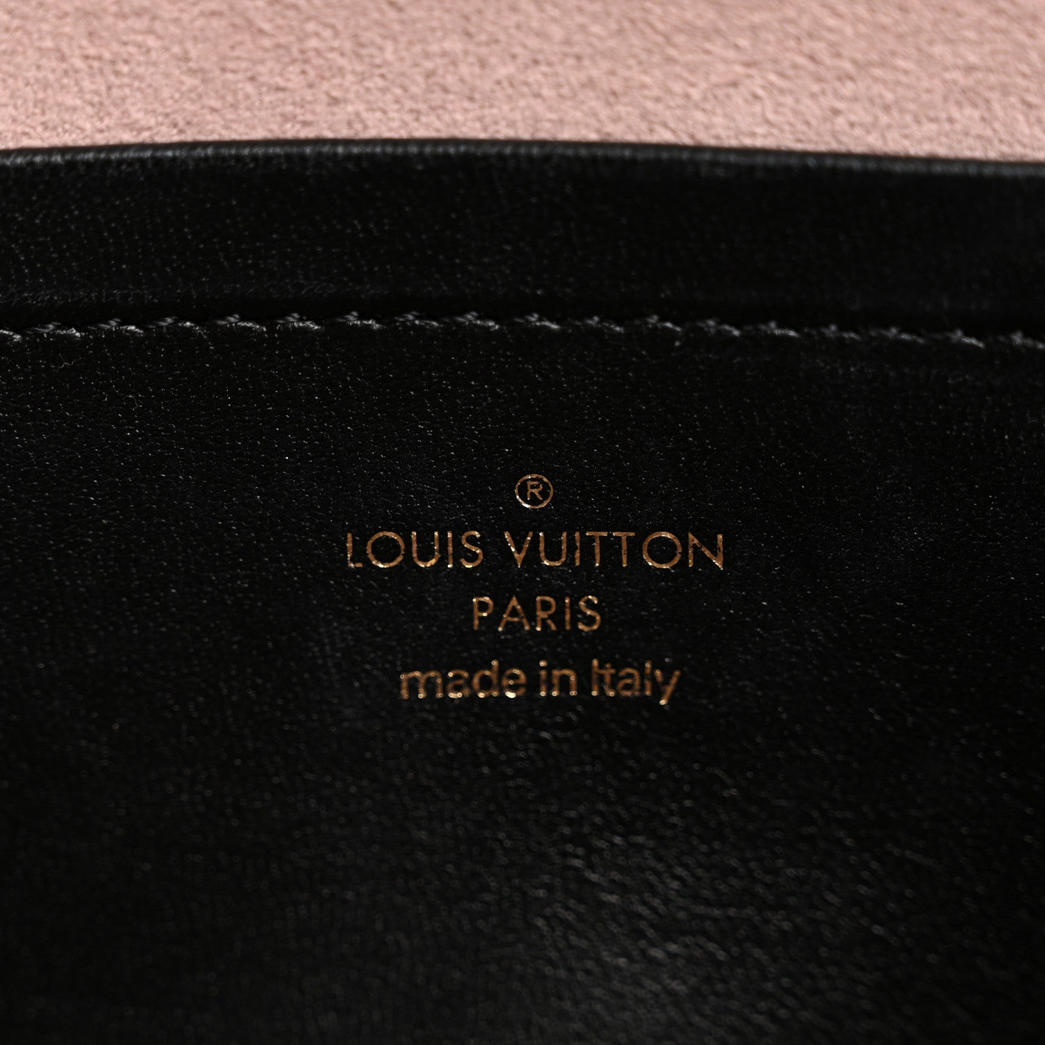 Lambskin Embossed Monogram Pochette Coussin Black