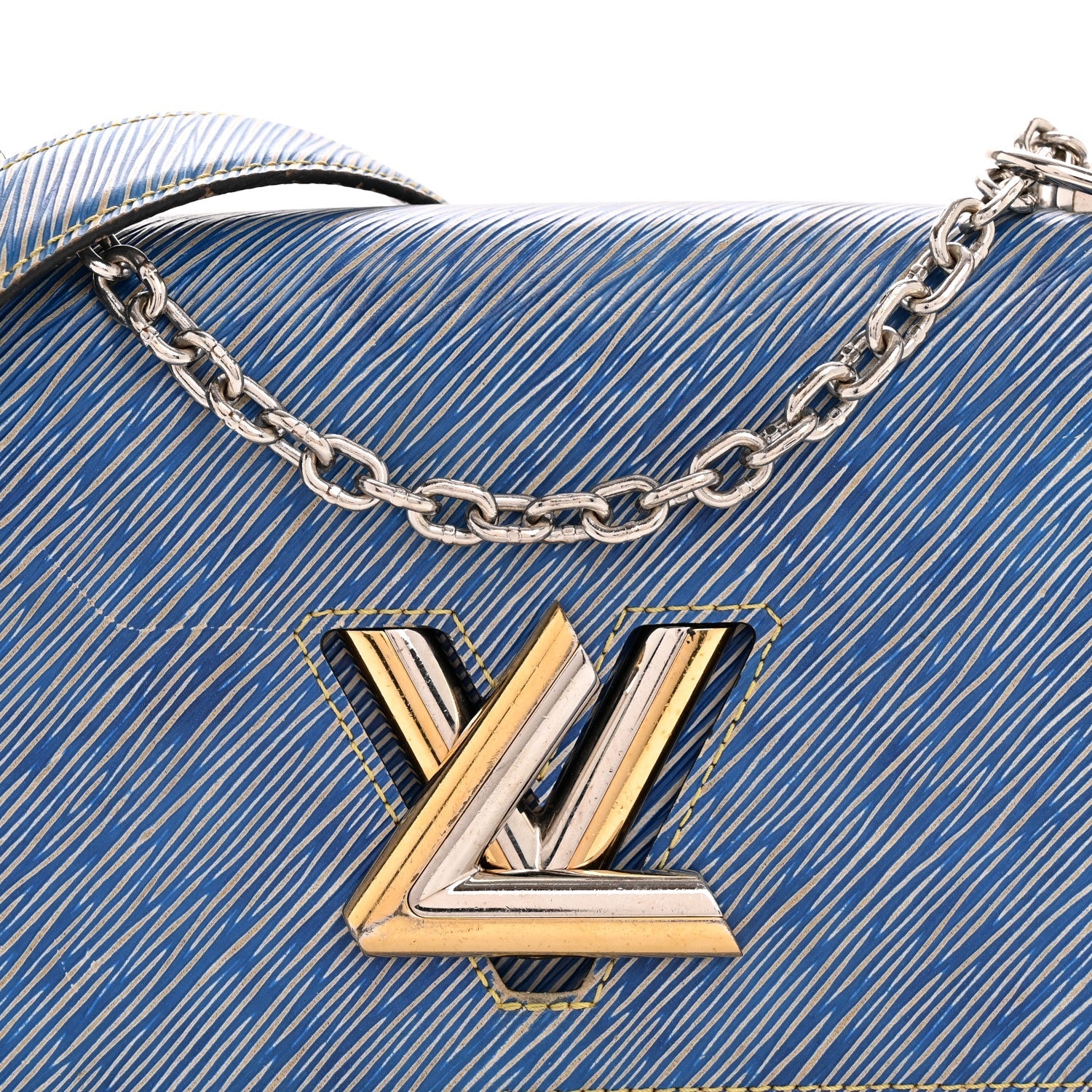 Epi Twist Shoulder Bag MM Denim Light