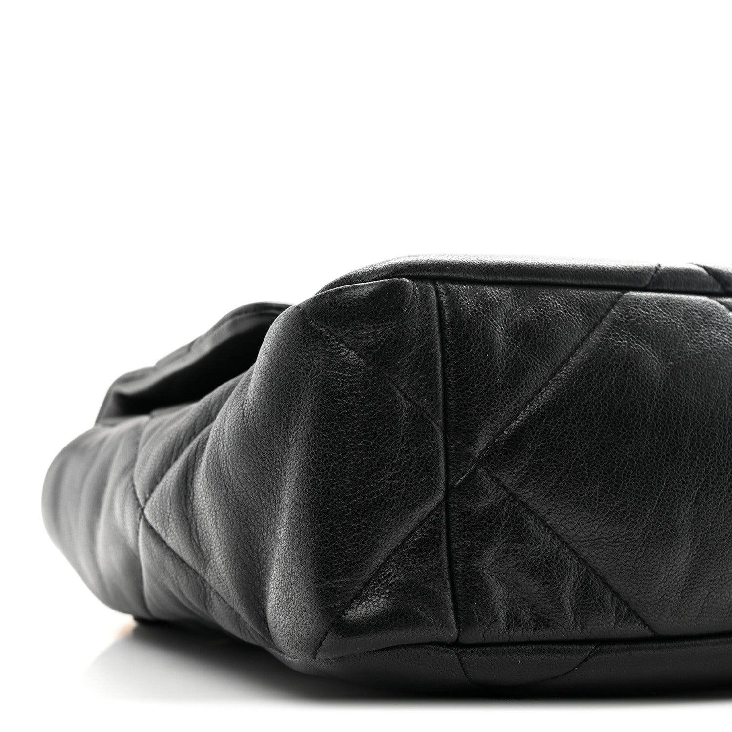 Goatskin Quilted Large Chanel 19 Flap Black
