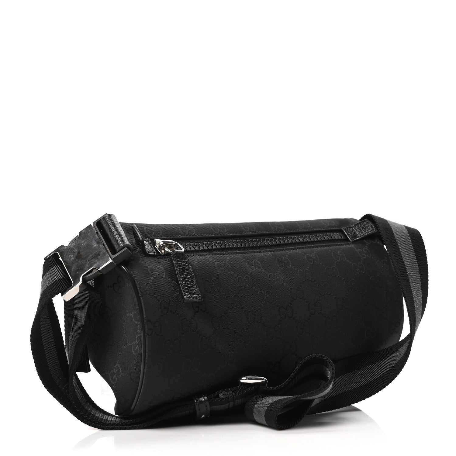 Nylon Monogram Fanny Pack Belt Bag Black