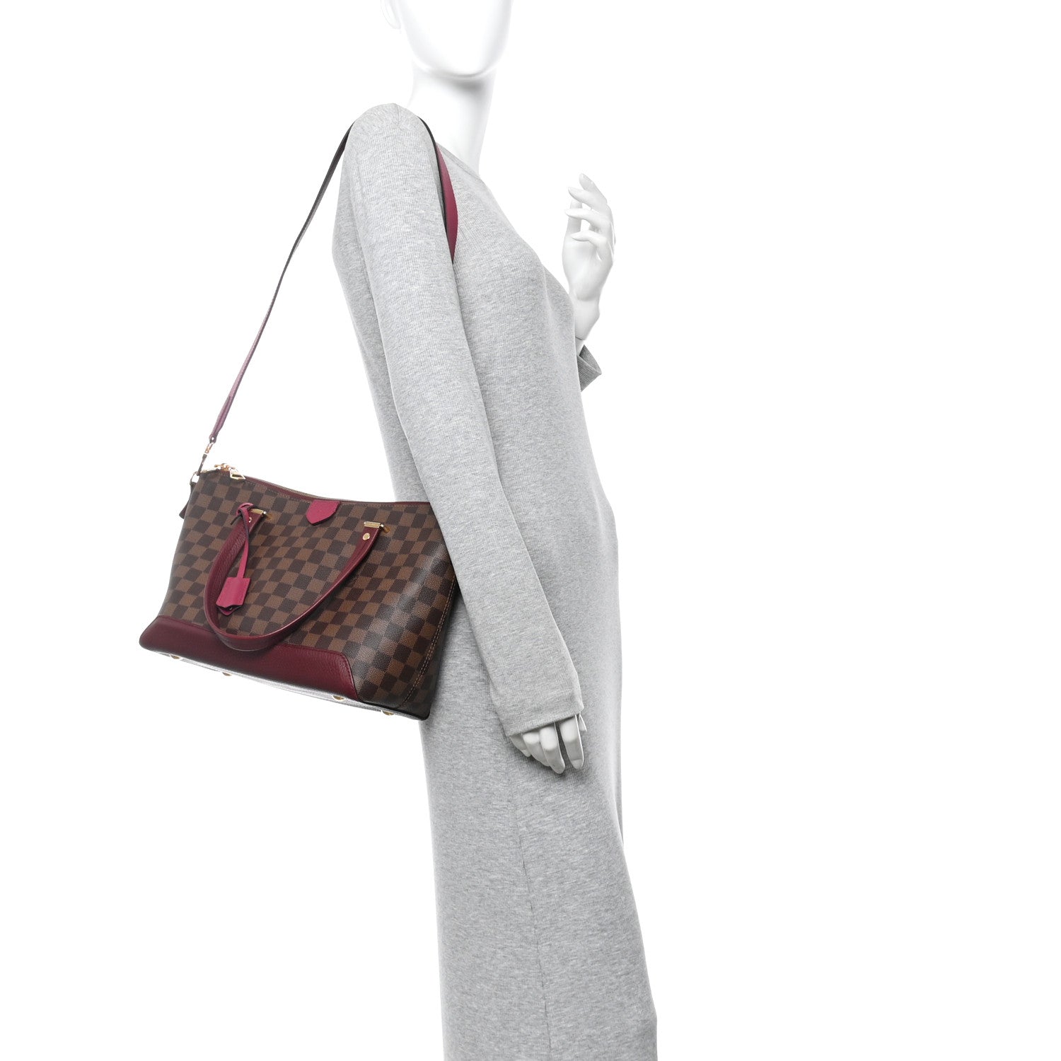 Damier Ebene Cuir Taurillon Hyde Park Fuchsia