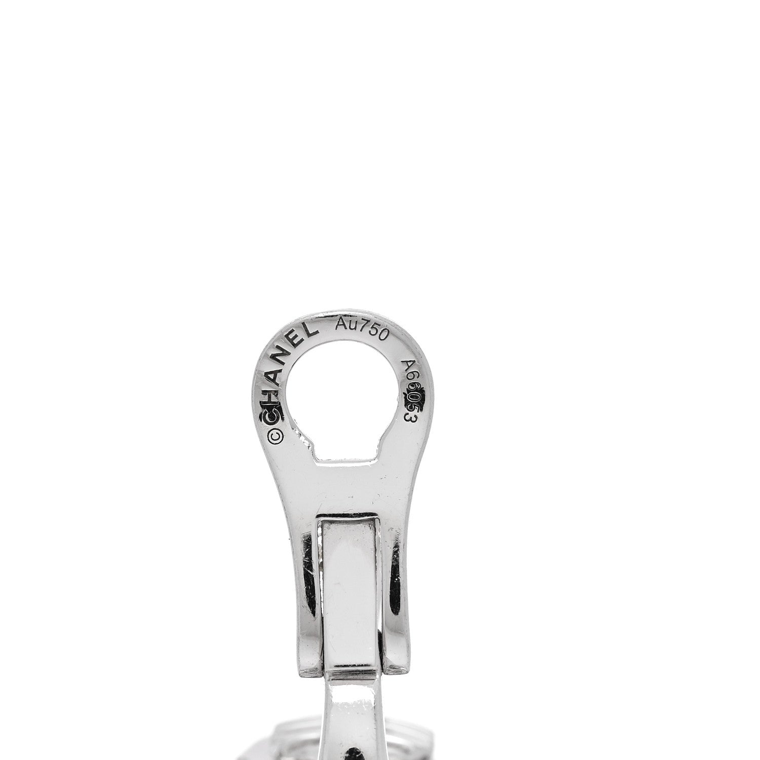 18K White Gold Diamond Bouton de Camelia Earrings