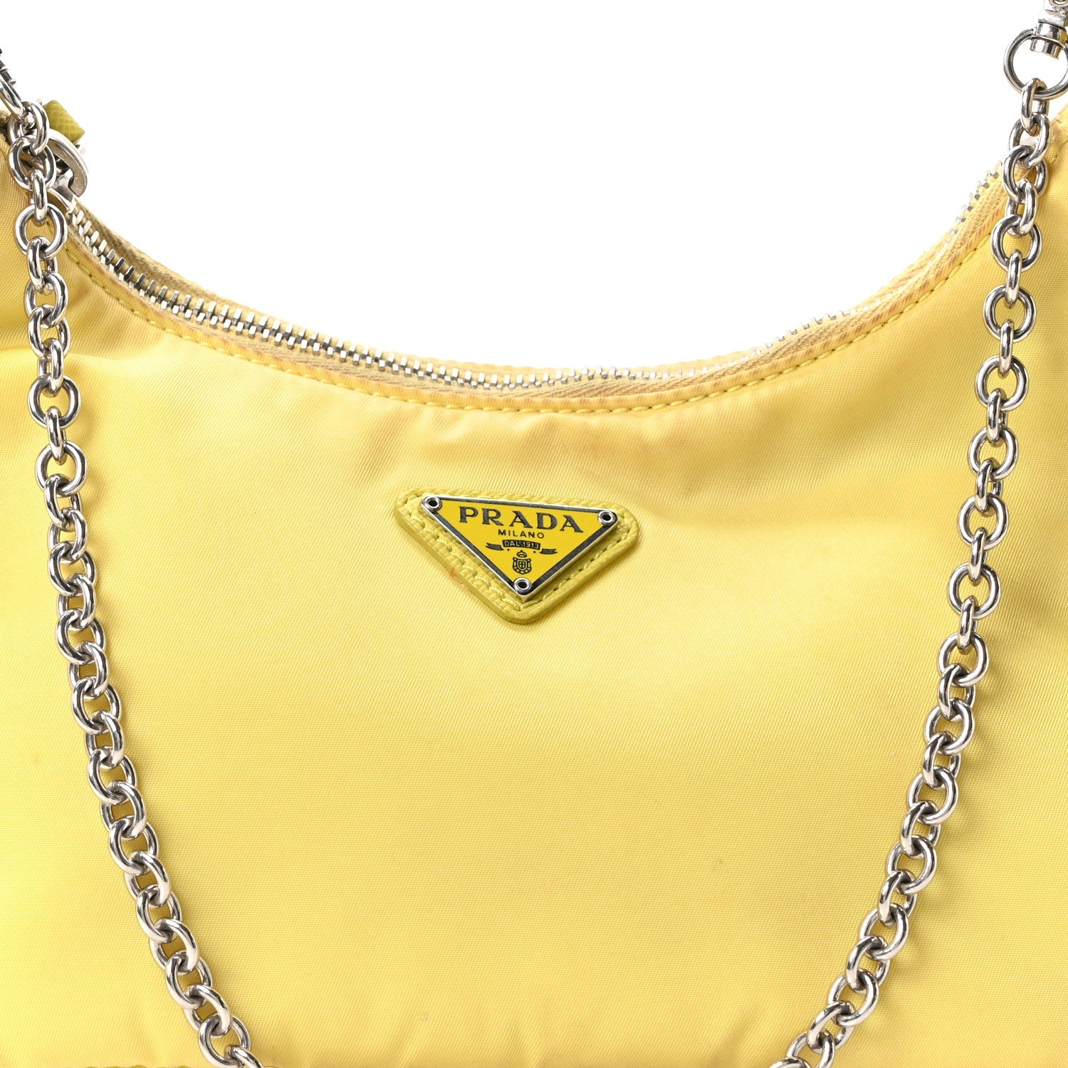 Nylon Saffiano Re-Edition 2005 Shoulder Bag Ananas