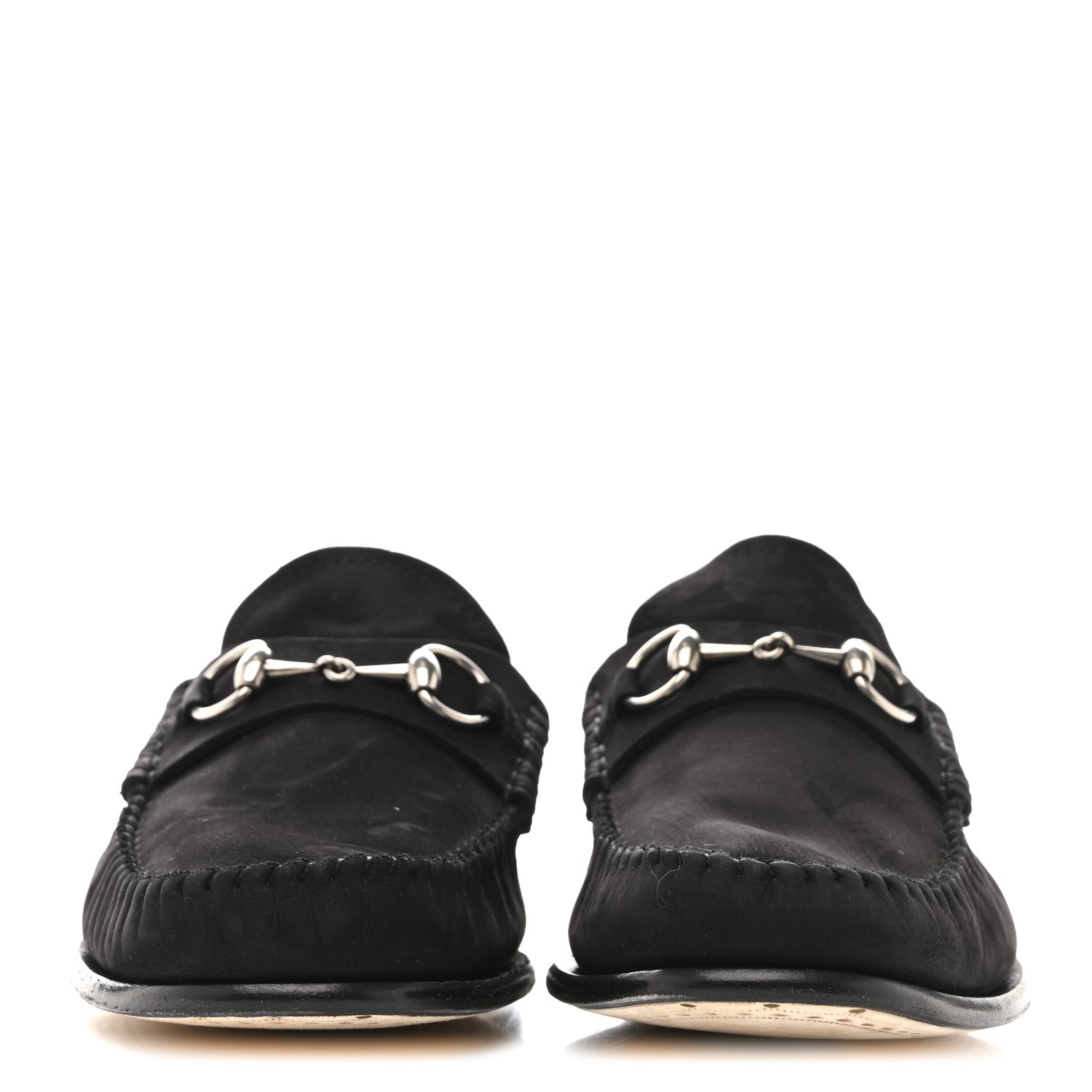 Suede Calfskin Womens 1953 Horsebit Loafers 37 Black