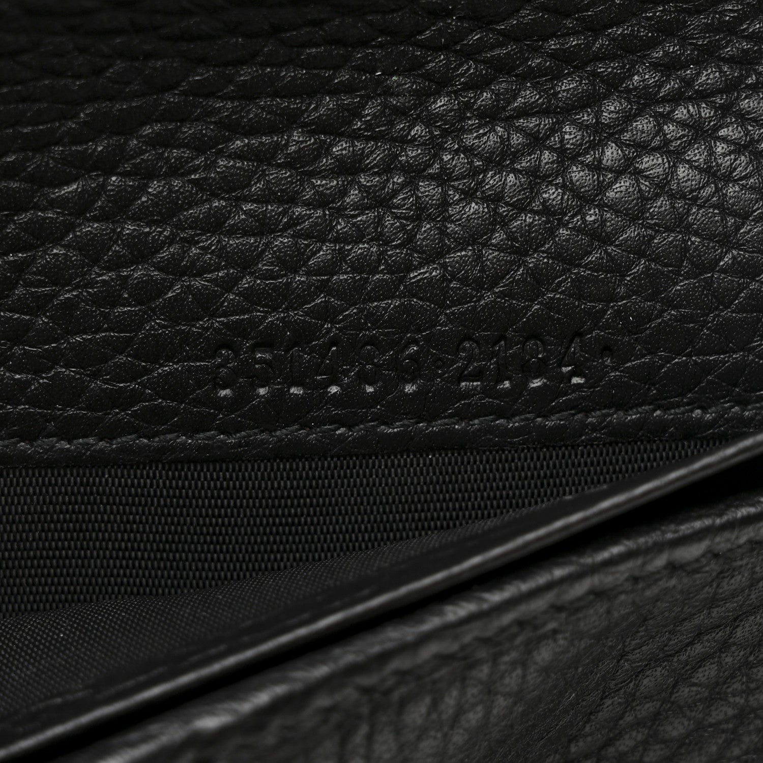 Pebbled Calfskin Medium Soho Zip Around Wallet Black