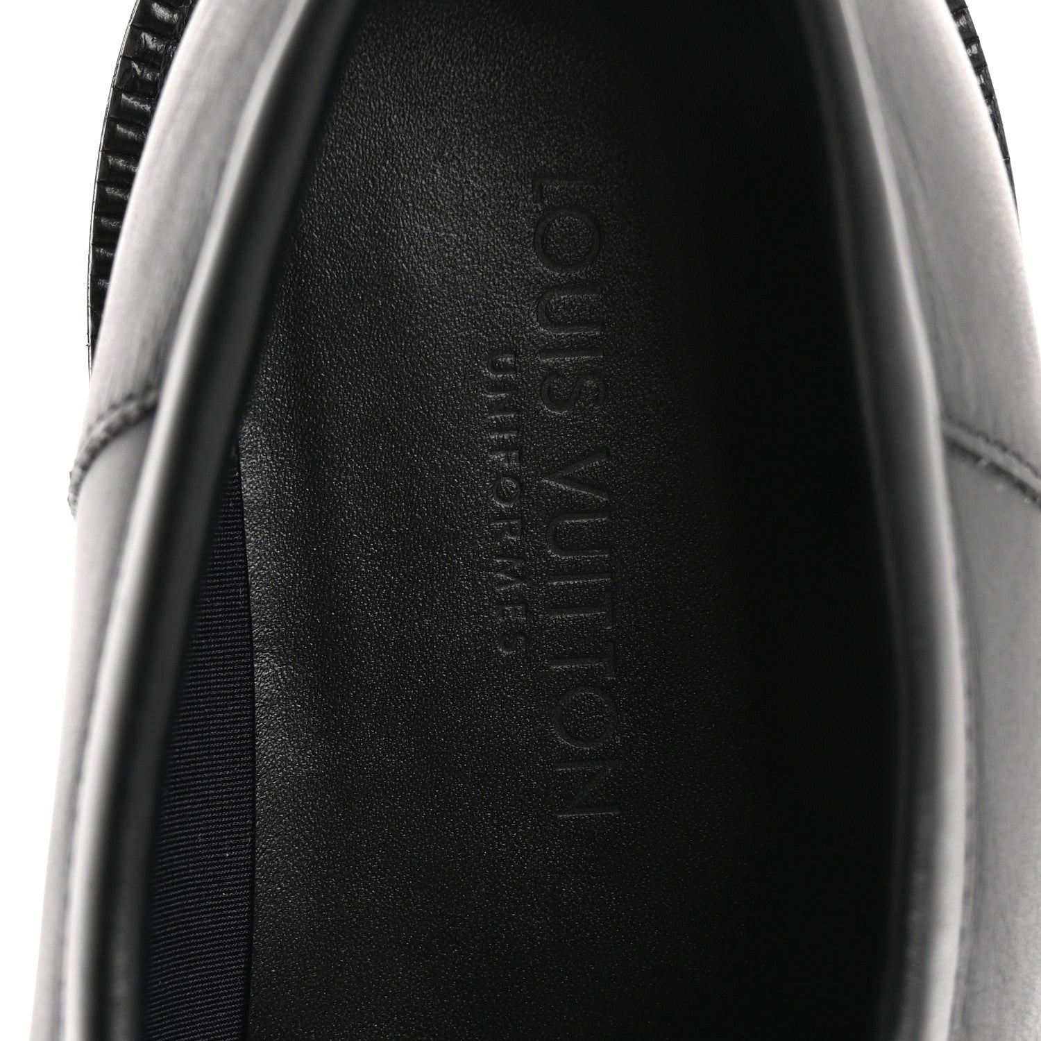 Calfskin Oversized Chain Academy Loafers 37.5 Black