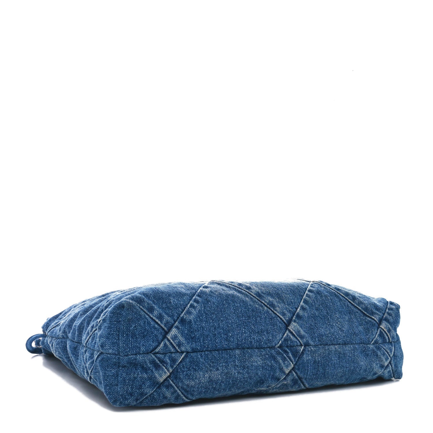 Denim Quilted Small Chanel 22 Blue