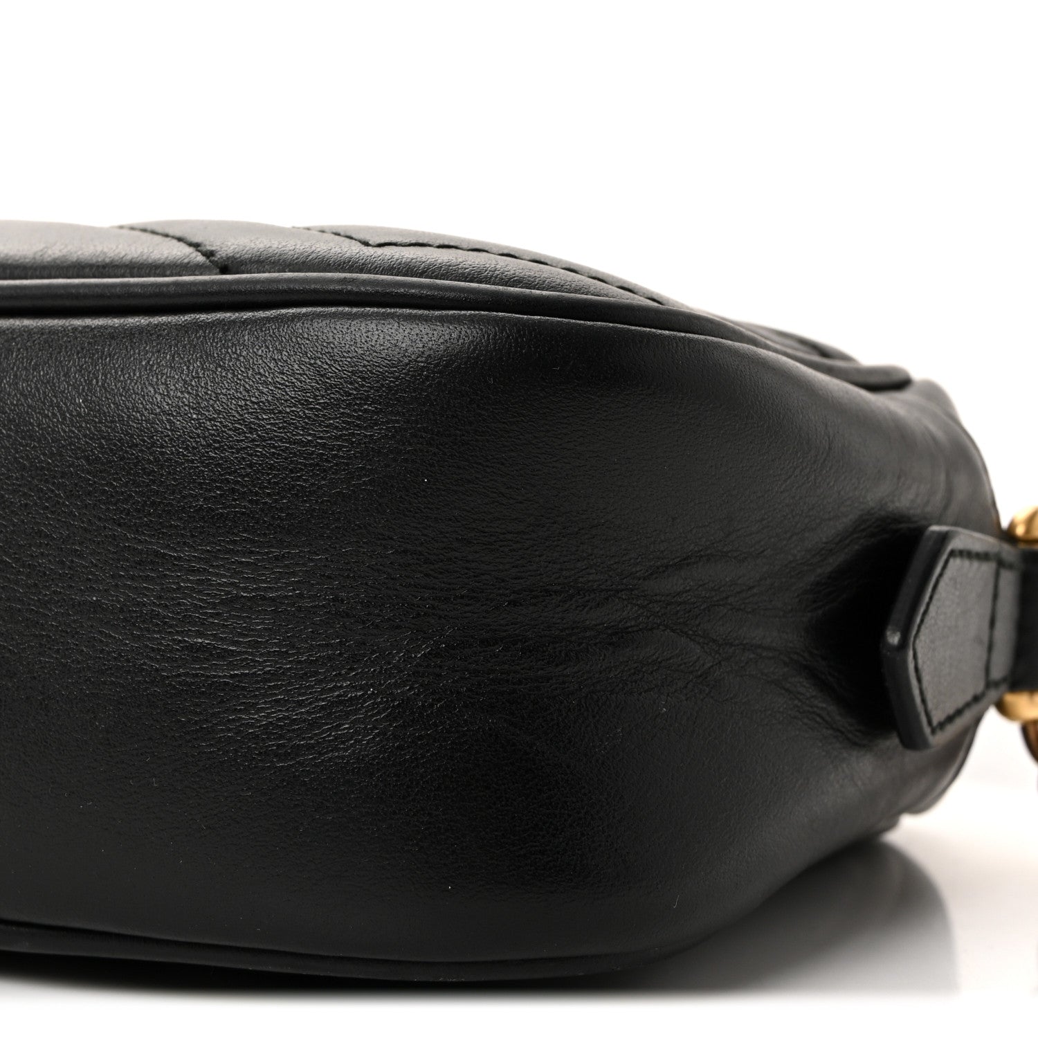 Calfskin Matelasse Mini GG Marmont Chain Shoulder Bag Black