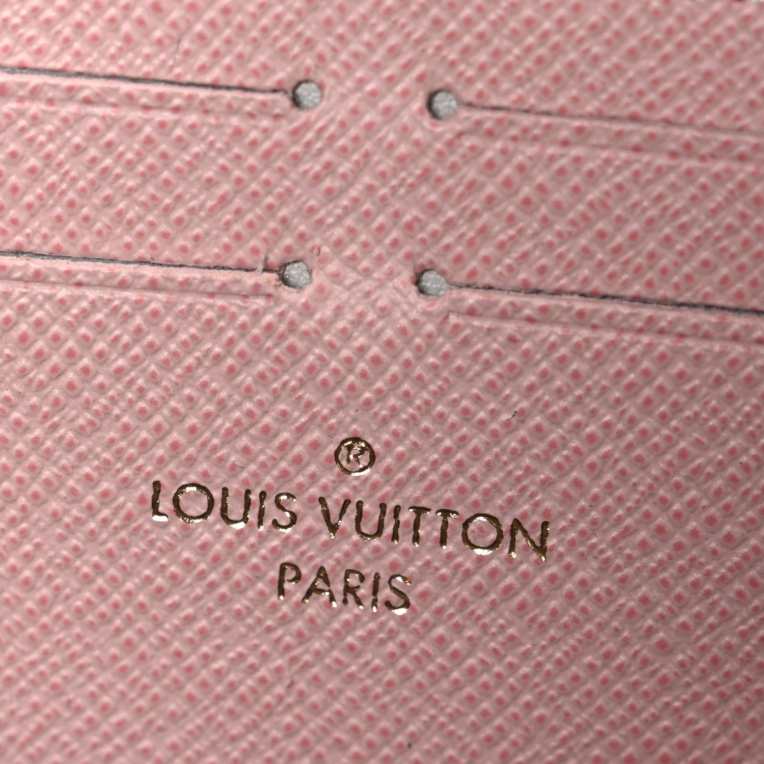 Damier Ebene Clemence Wallet Rose Ballerine