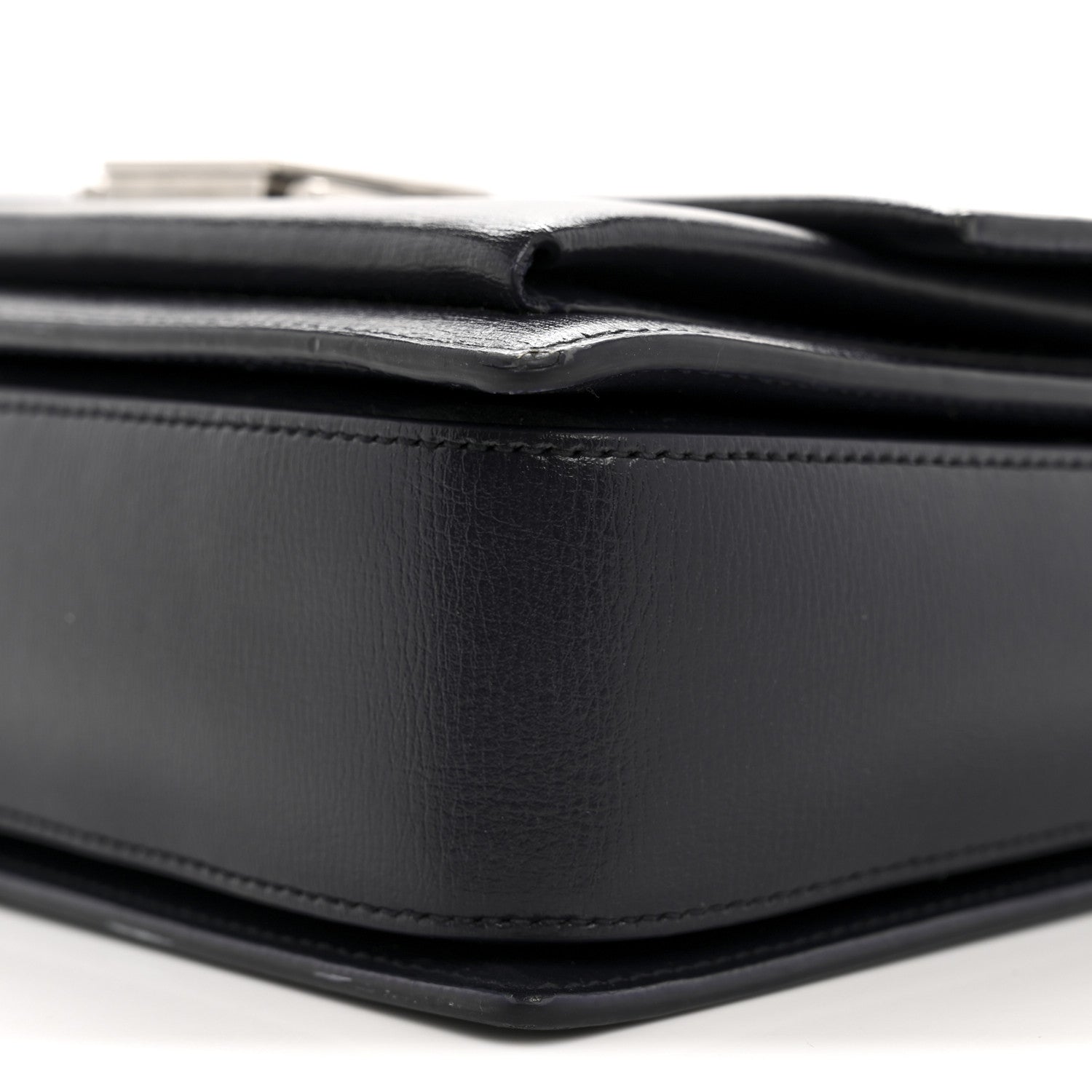 Calfskin Medium Bellechasse Satchel Deep Marine