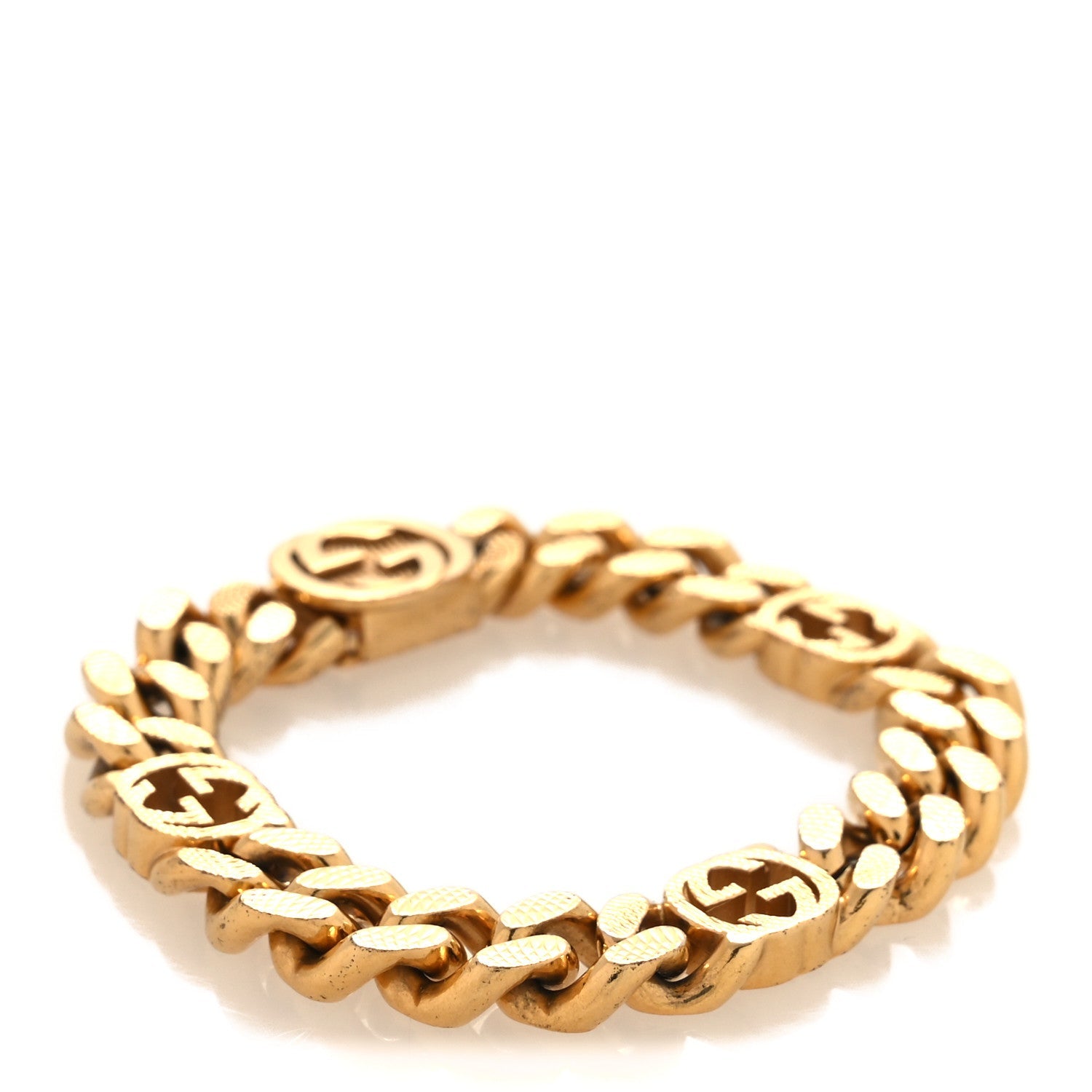 Interlocking G Curb Chain Bracelet S Gold